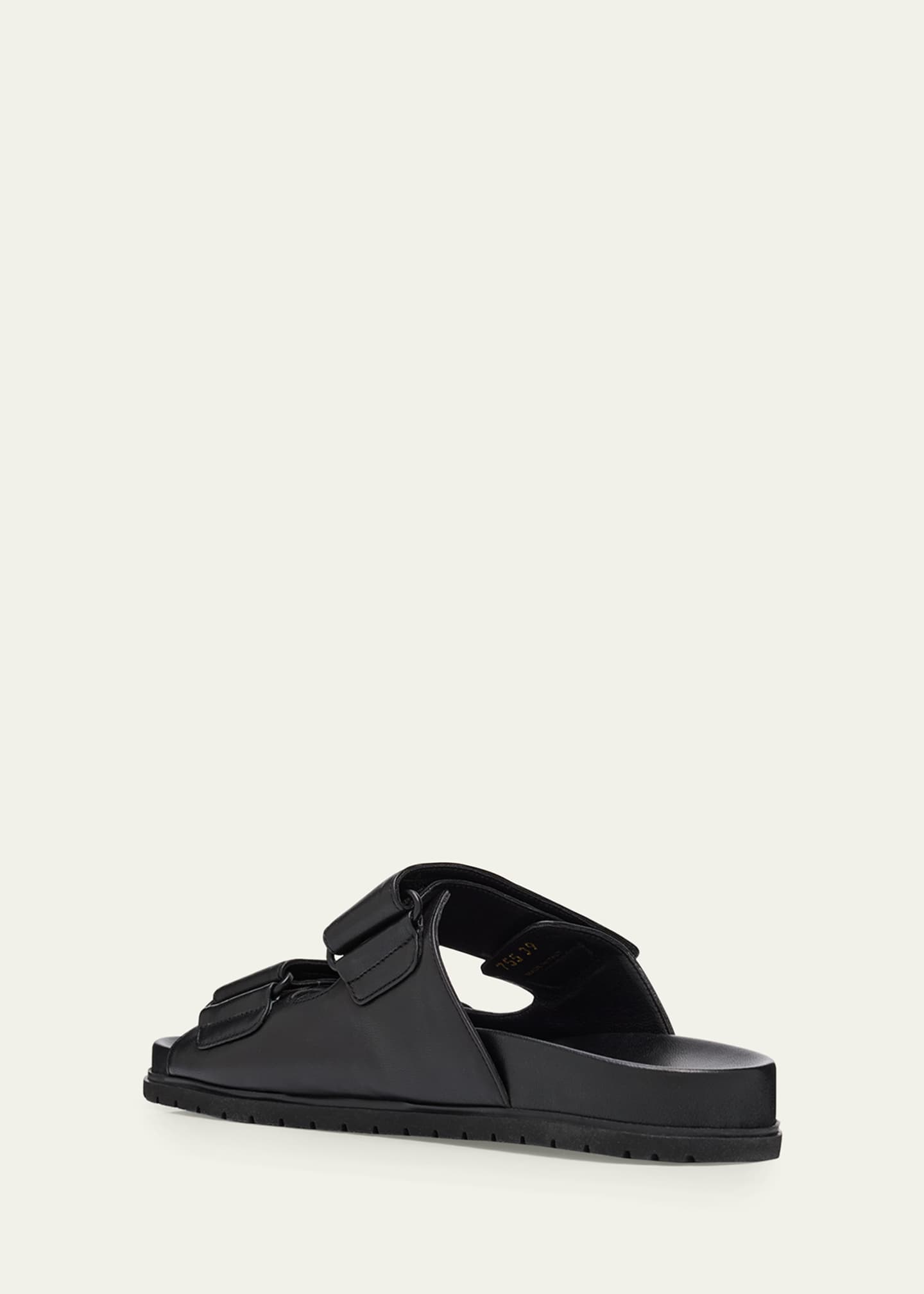 Prada Leather Double-Grip Slide Sandals Image 4 of 5