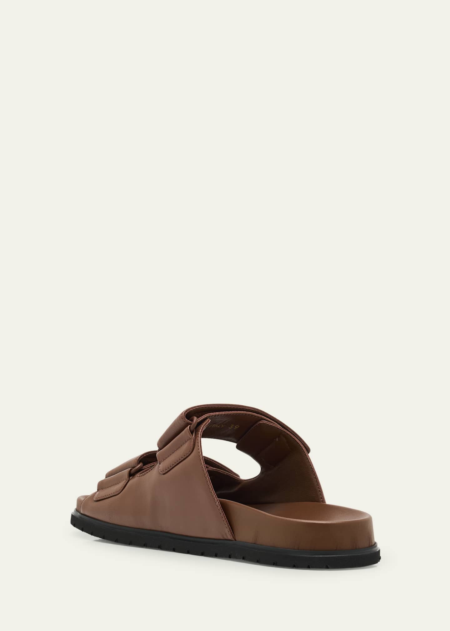 Prada Leather Double-Grip Slide Sandals - Bergdorf Goodman