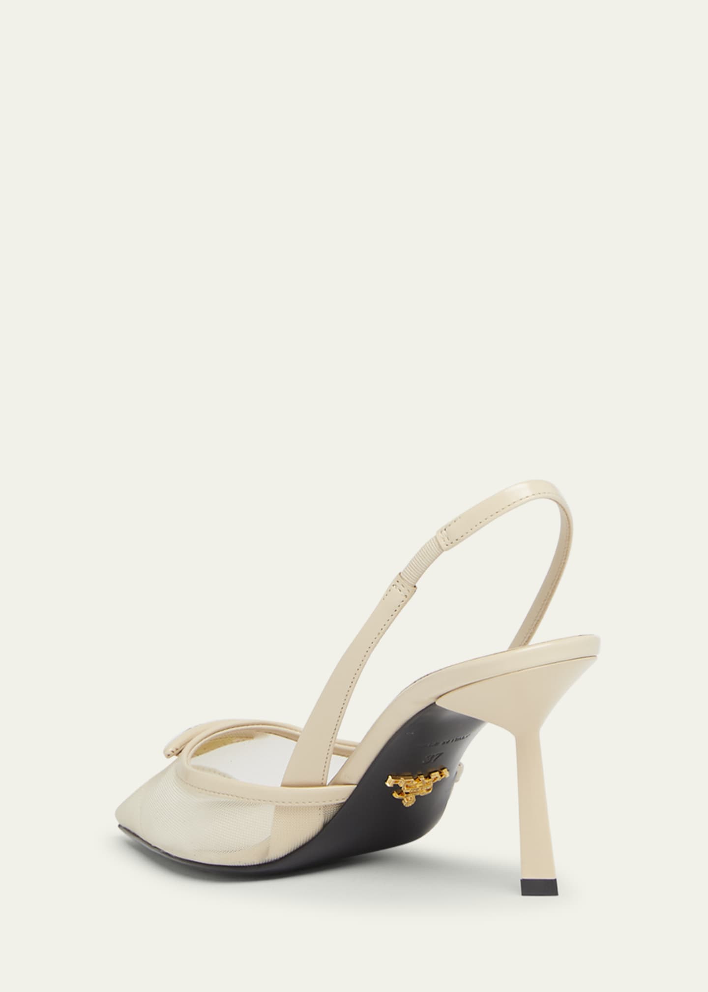 Rete Nylon Mesh Slingback Pumps