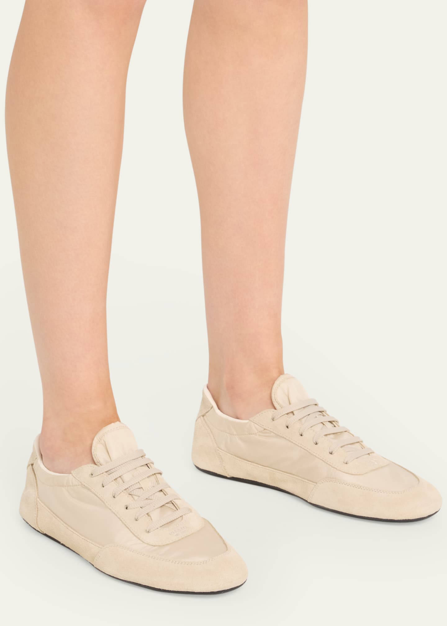 Prada Low-Top Suede Sneakers Image 2 of 6