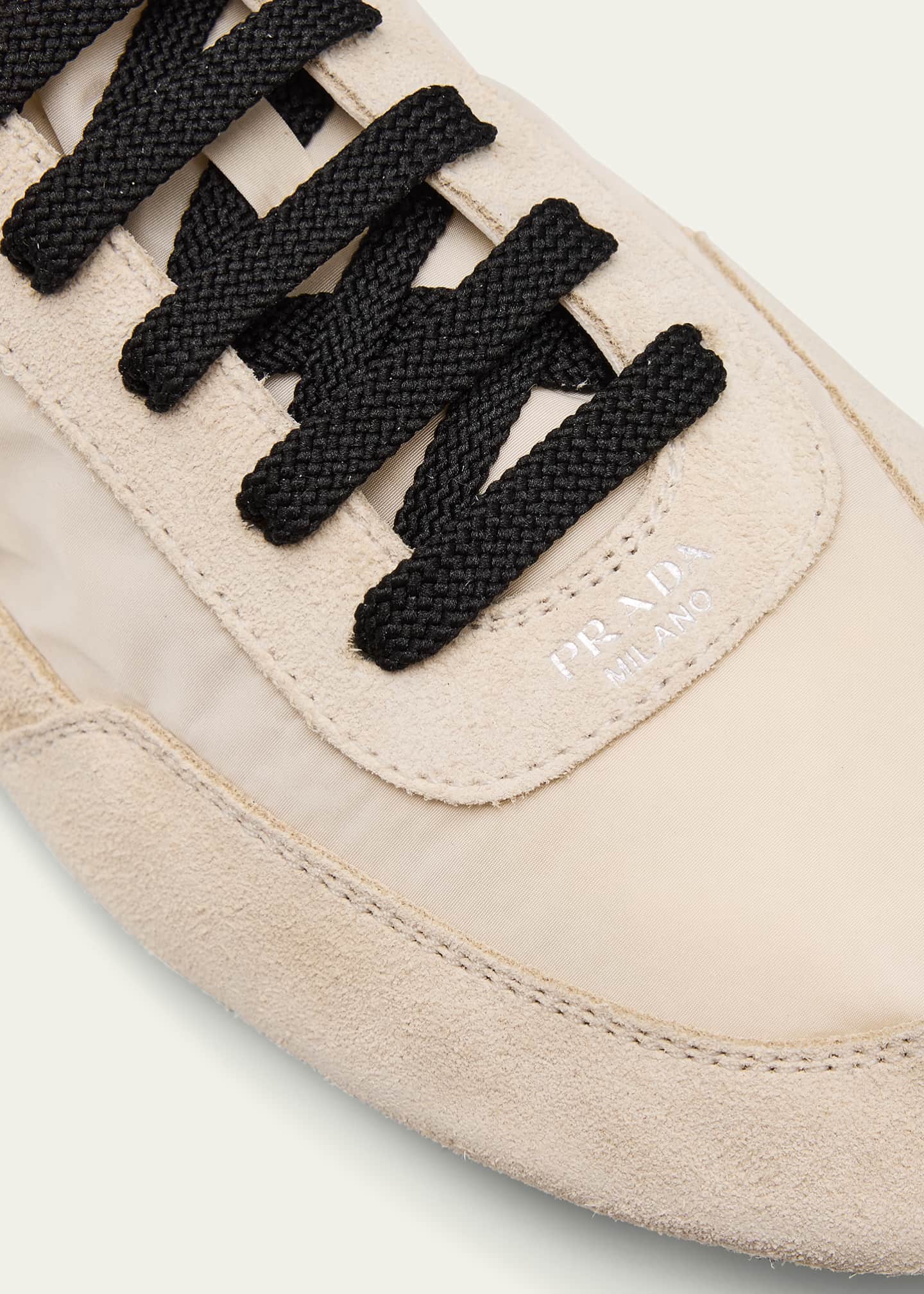 Prada Low-Top Suede Sneakers Image 6 of 6