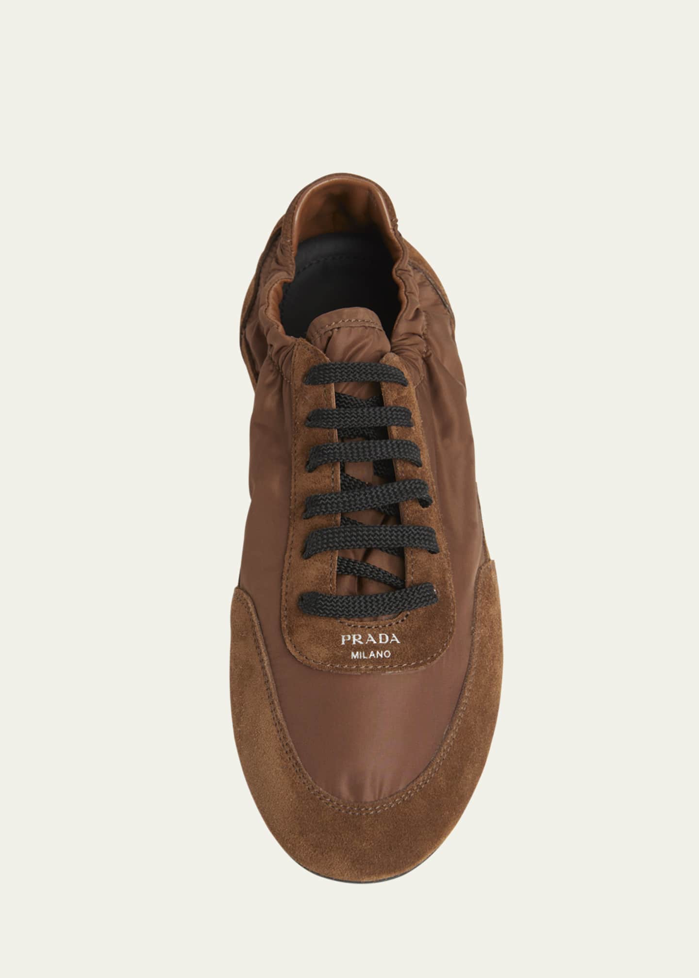 靴 Archive PRADA suede centerzip sneaker Prada Collapse Low-Top Suede Sneakers - Bergdorf Goodman