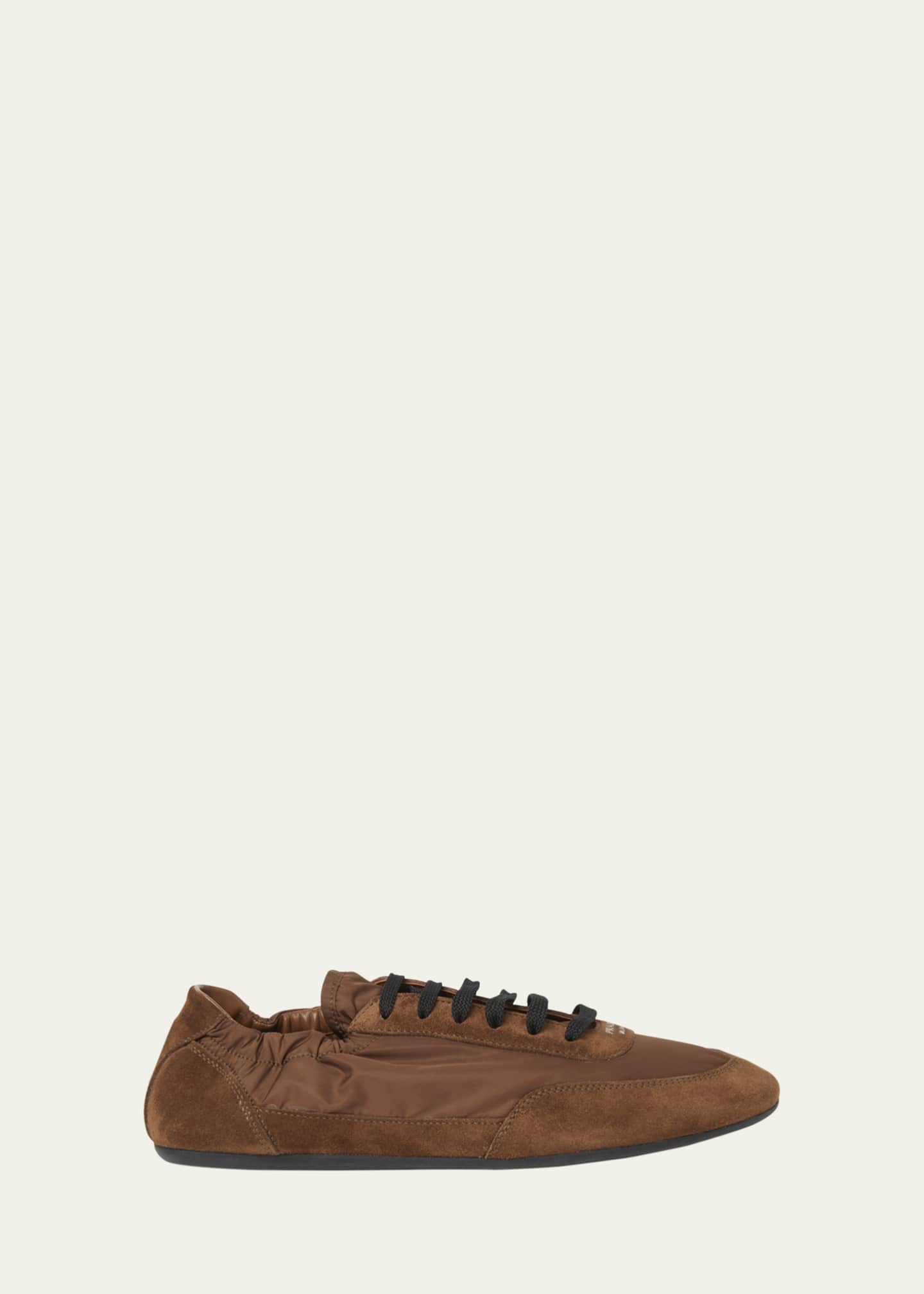 Prada Collapse Low-Top Suede Sneakers - Bergdorf Goodman