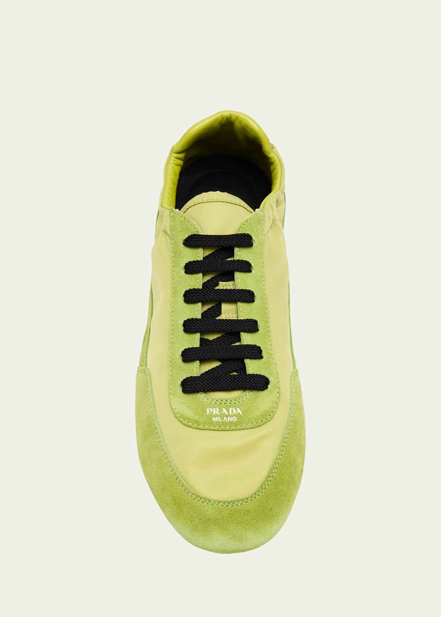 Prada Collapse Low-Top Suede Sneakers Image 6 of 6