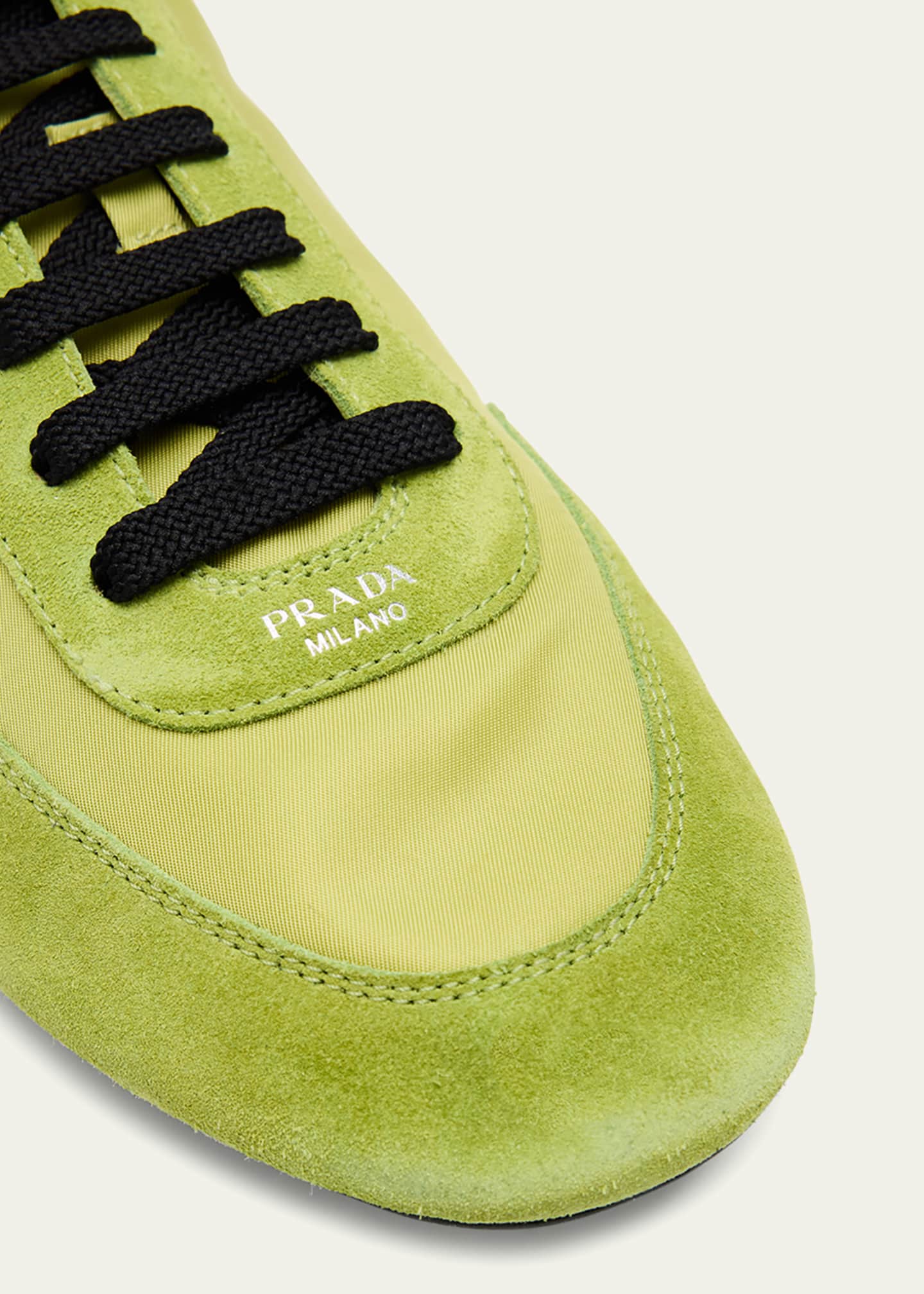 Prada Collapse Low-Top Suede Sneakers Image 5 of 6