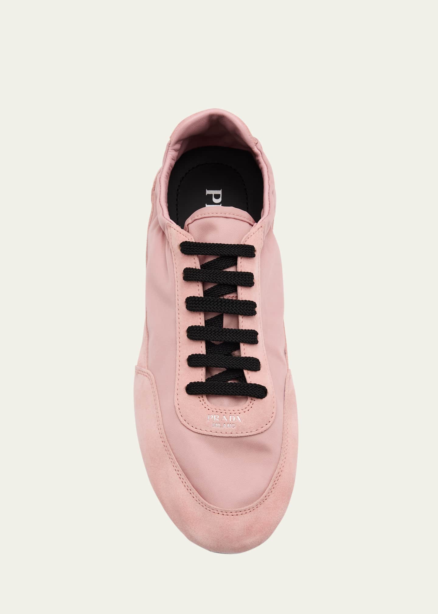 Prada Collapse Low-Top Suede Sneakers Image 6 of 6