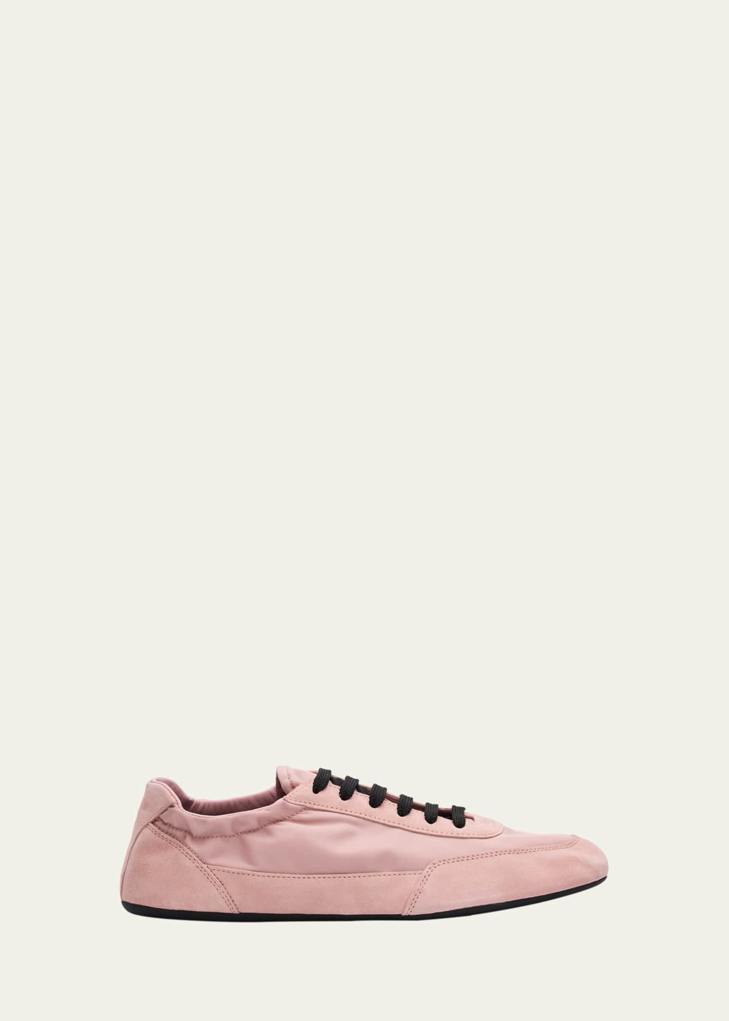 Prada Collapse Low-Top Suede Sneakers Image 1 of 6