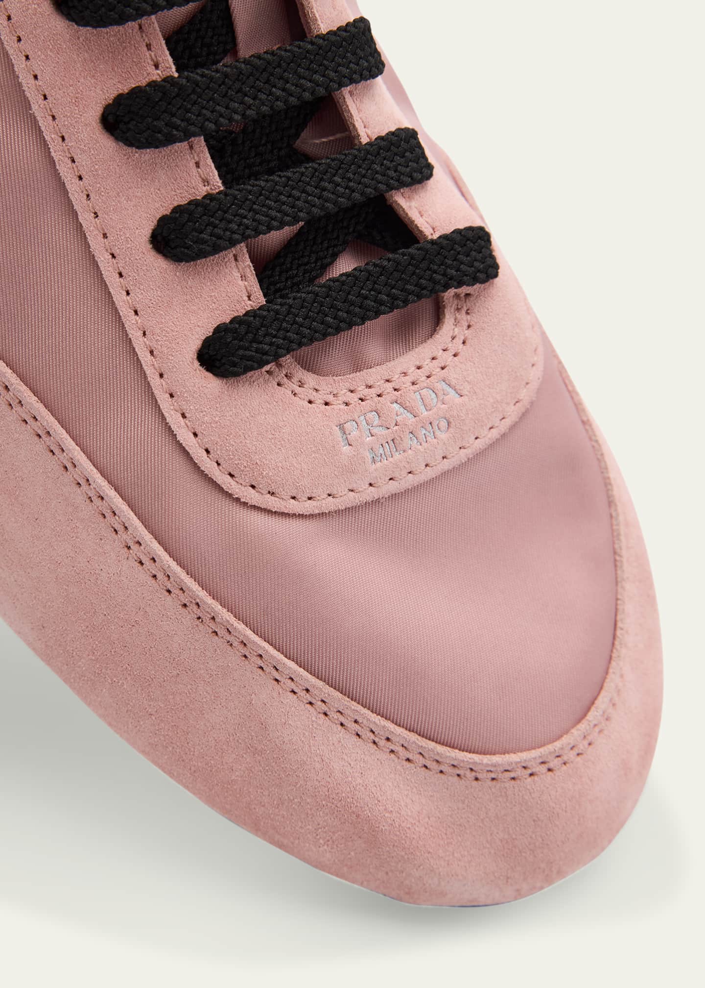 Prada Collapse Low-Top Suede Sneakers Image 5 of 6
