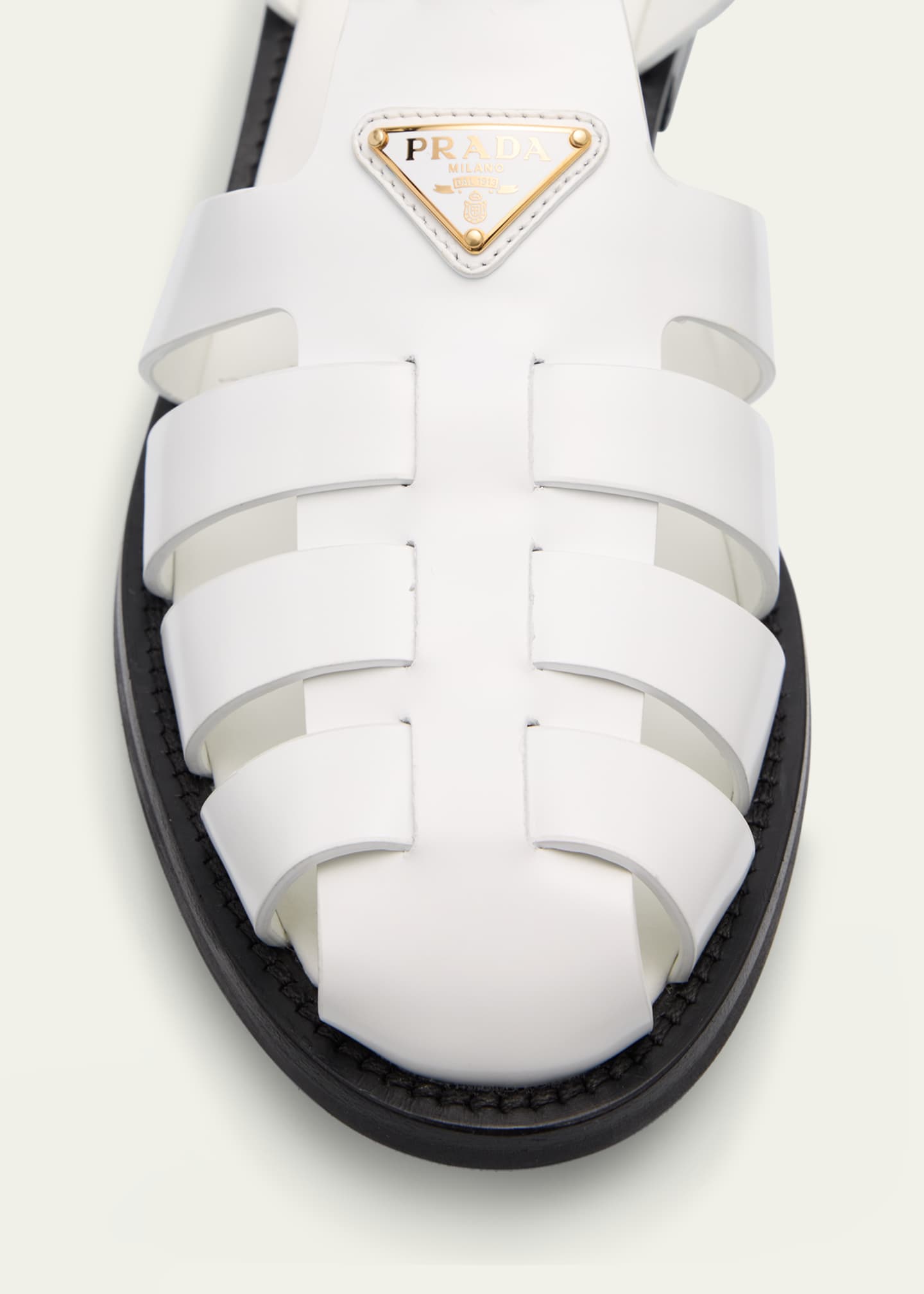Prada Calf Leather Fisherman Sandals - Bergdorf Goodman