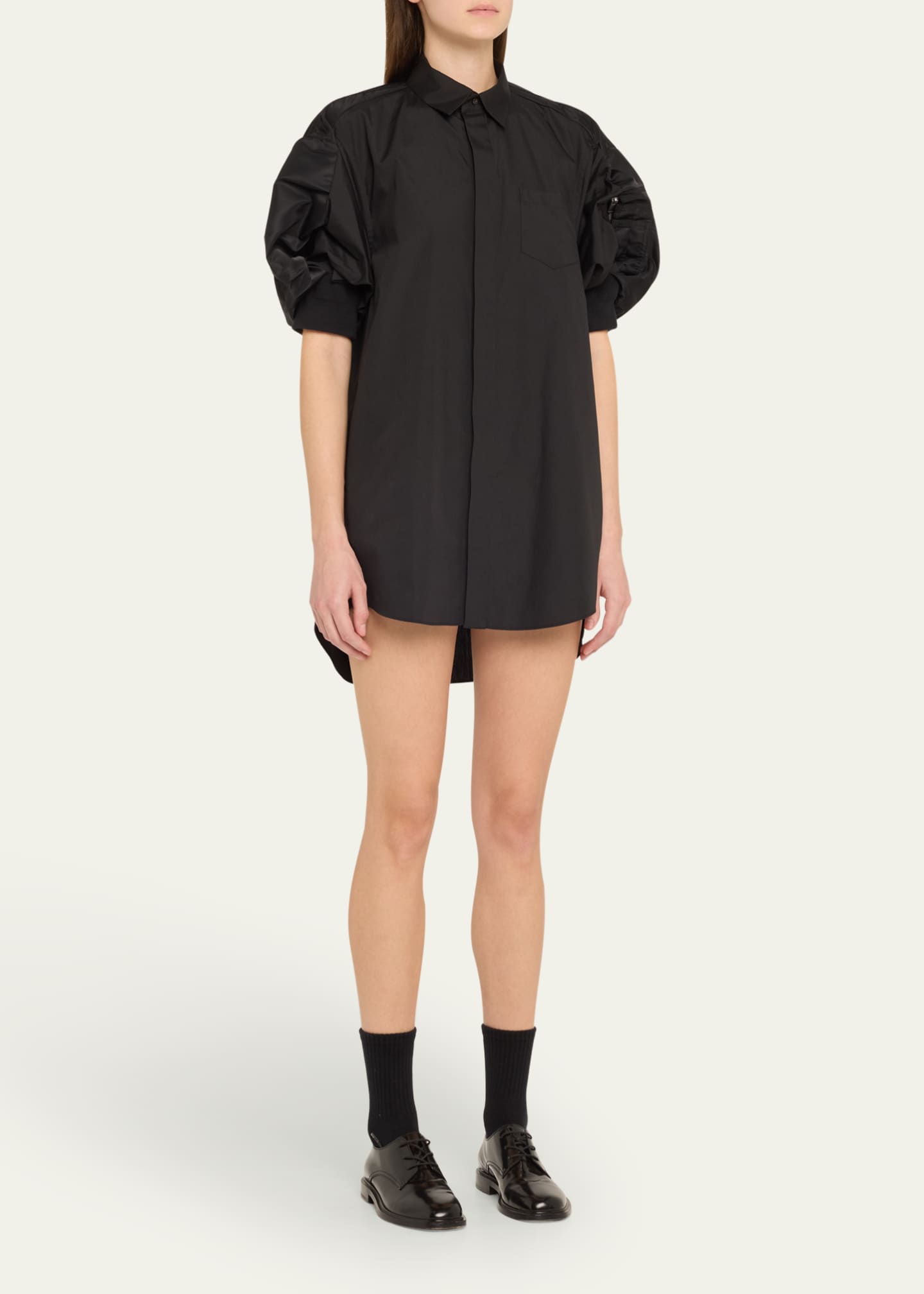★sacai★関税込♪NEW♪Poplin x Knit Mini Dress ☆sacai☆関税込♪NEW♪Poplin x Knit Mini Dress