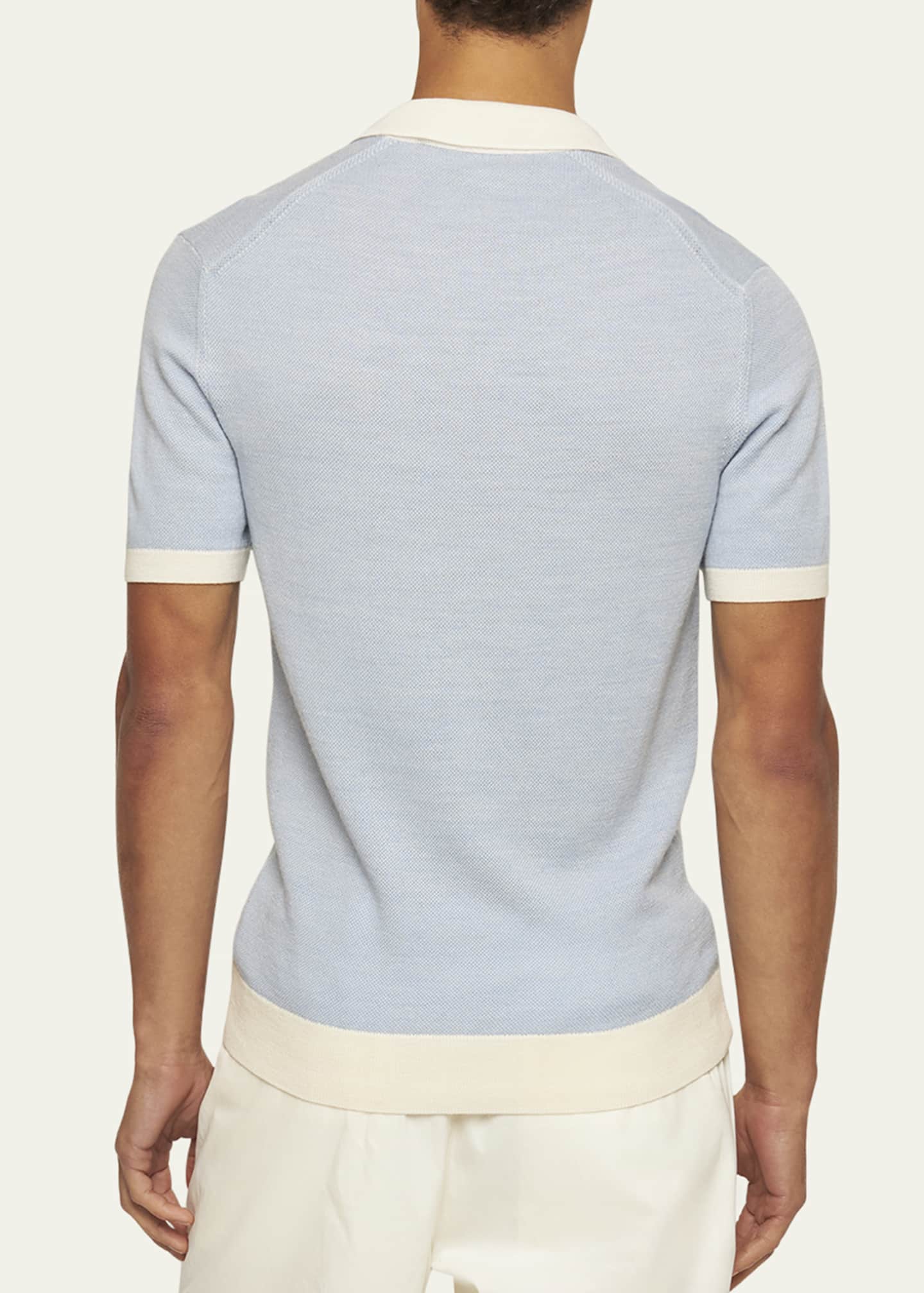 Orlebar Brown Men's Horton Contrast-Trim Polo Shirt Image 2 of 4