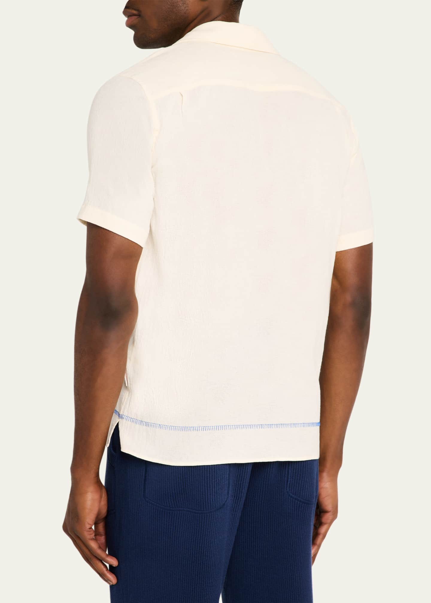 Orlebar Brown Men's Maitan Embroidered Camp Shirt - Bergdorf Goodman