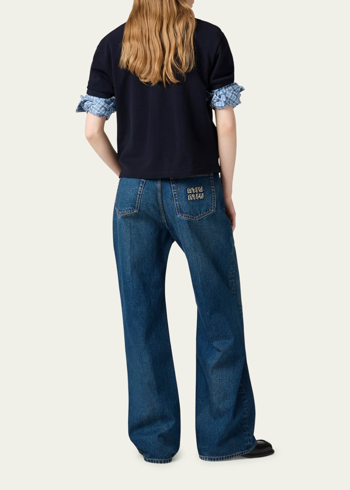 Miu Miu High-Rise Oversized Jeans - Bergdorf Goodman
