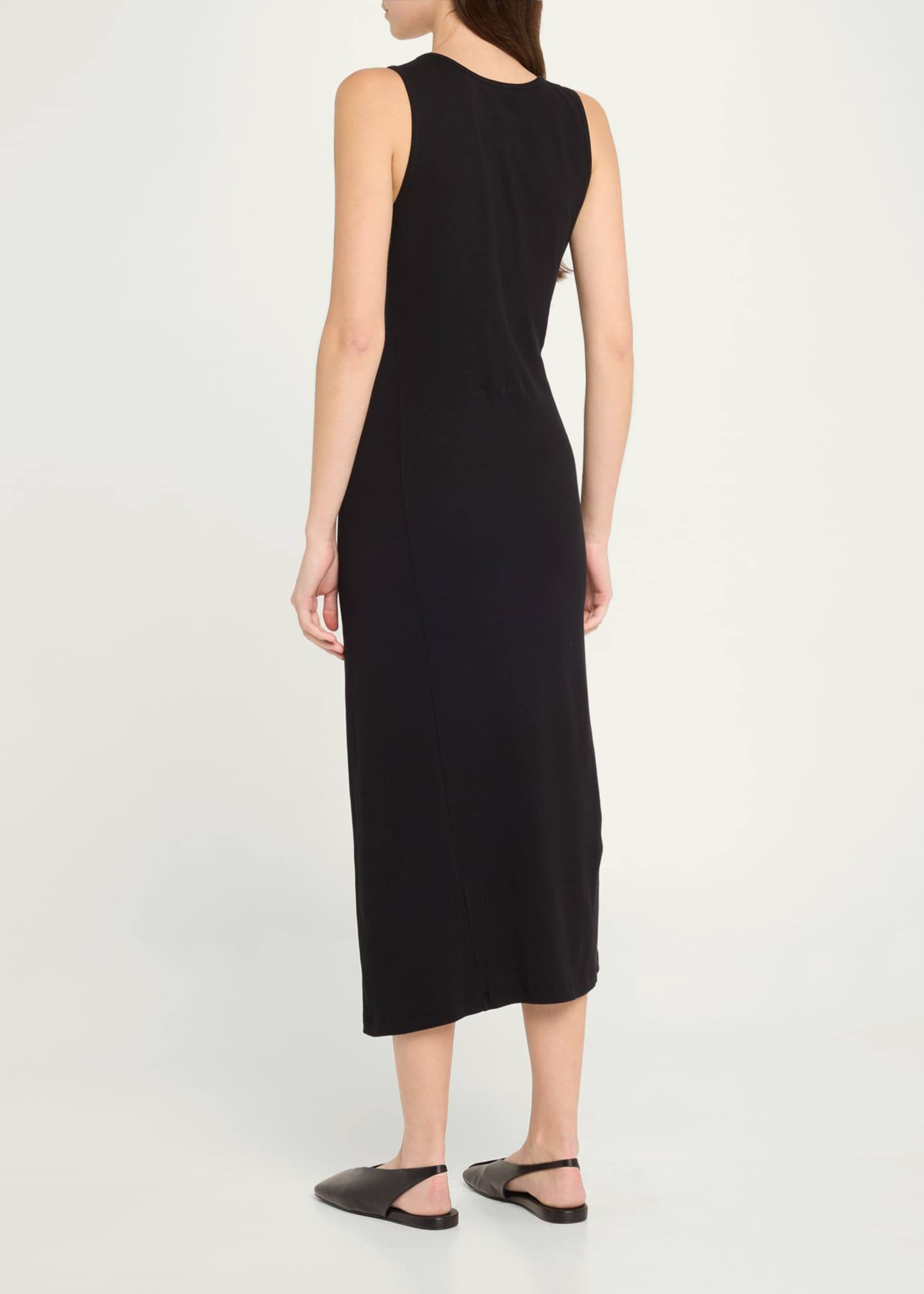 MM6 Maison Margiela Sleeveless Rib Jersey Hook Midi Dress Image 3 of 5