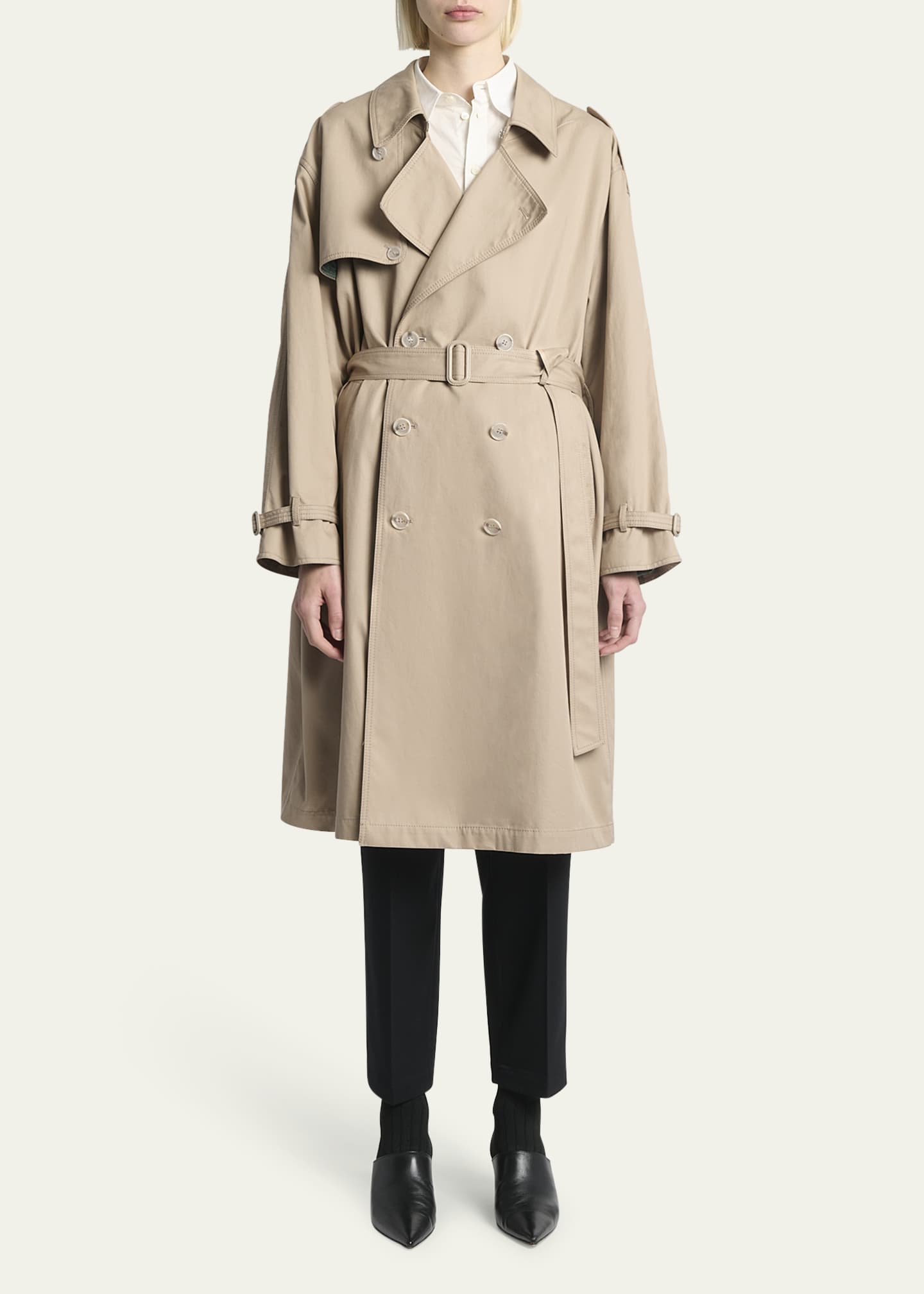 MM6 Maison Margiela Belted Trench Coat Image 2 of 5