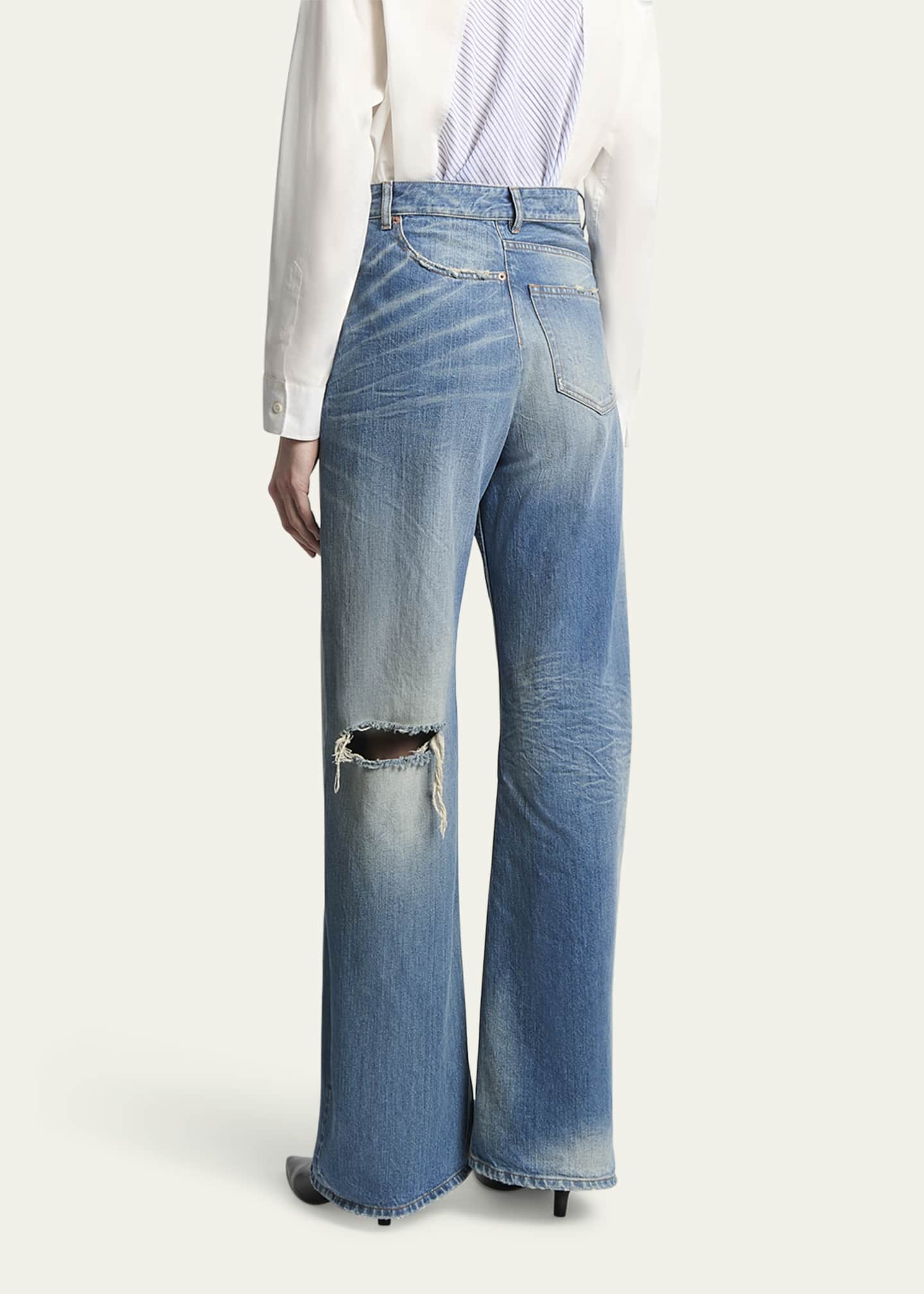 MM6 Maison Margiela Deconstructed 5-Pocket Jeans Image 3 of 5