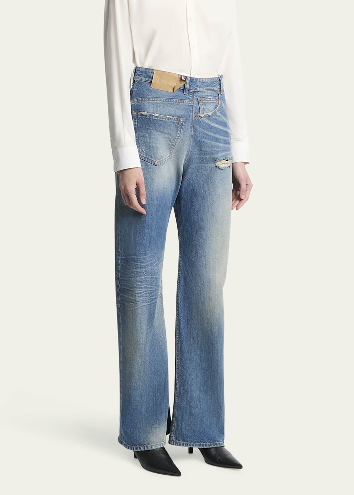 MM6 Maison Margiela Deconstructed 5-Pocket Jeans Image 4 of 5