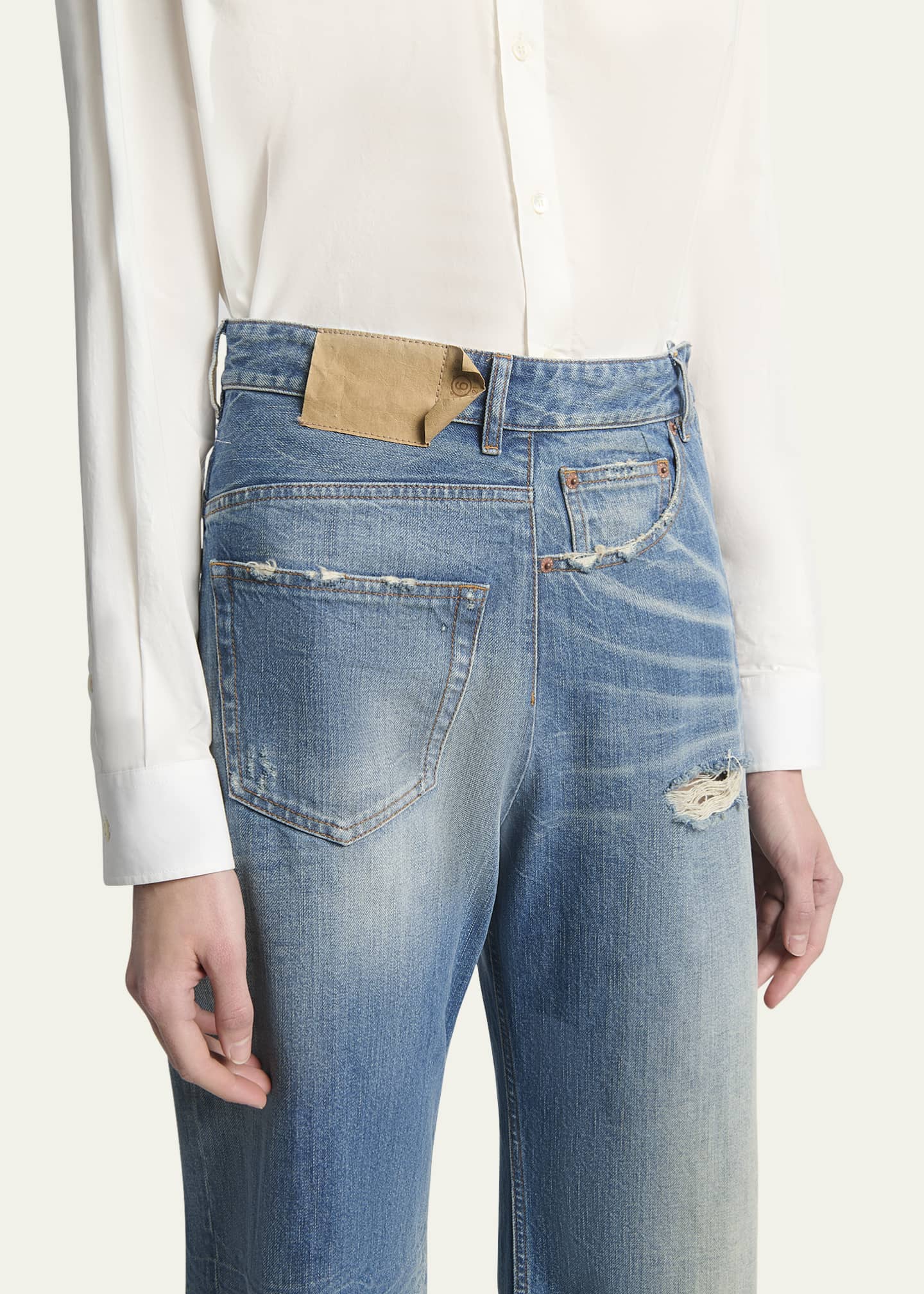MM6 Maison Margiela Deconstructed 5-Pocket Jeans Image 5 of 5