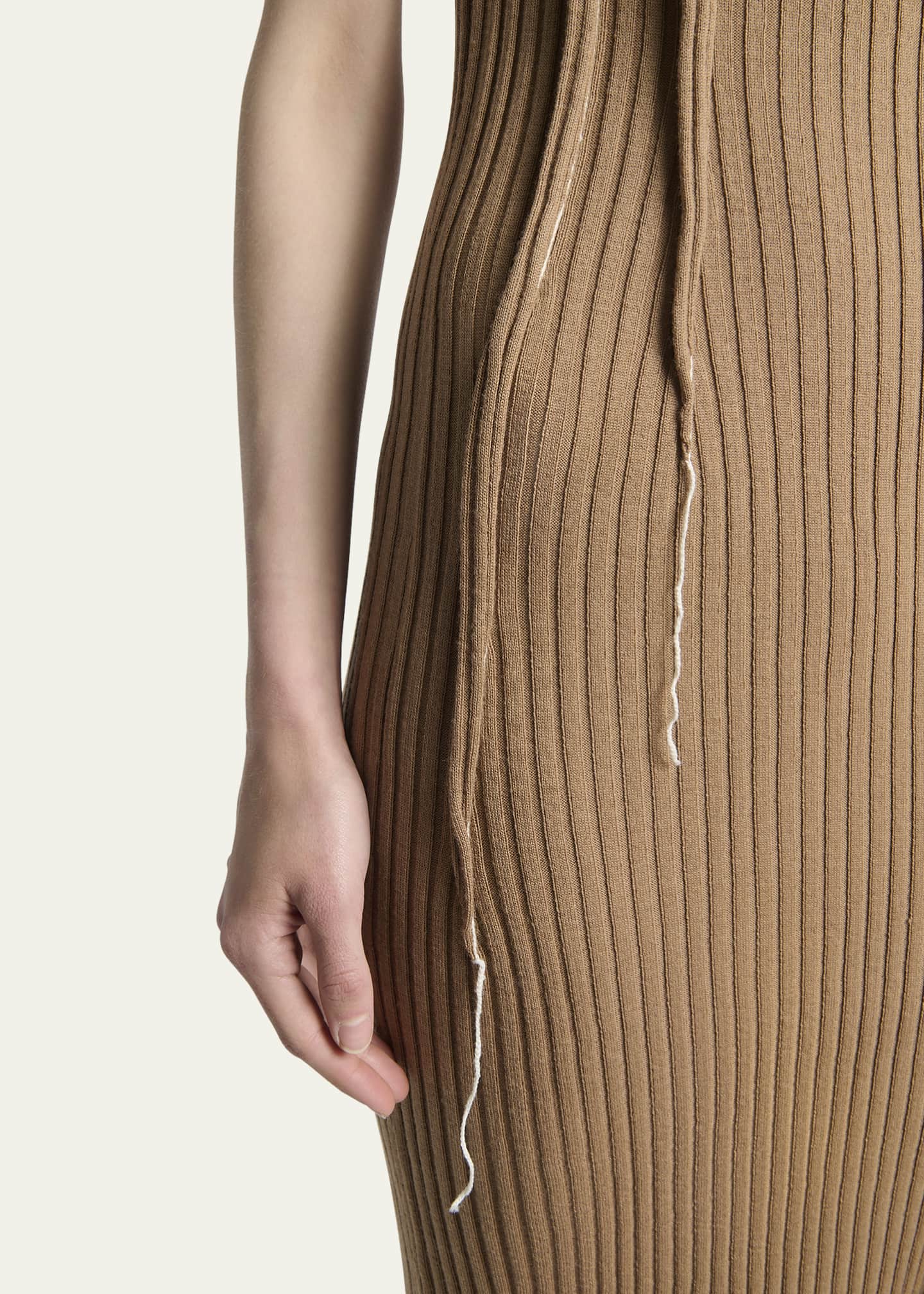 MM6 Maison Margiela Darted Ribbed Midi Dress Image 5 of 5