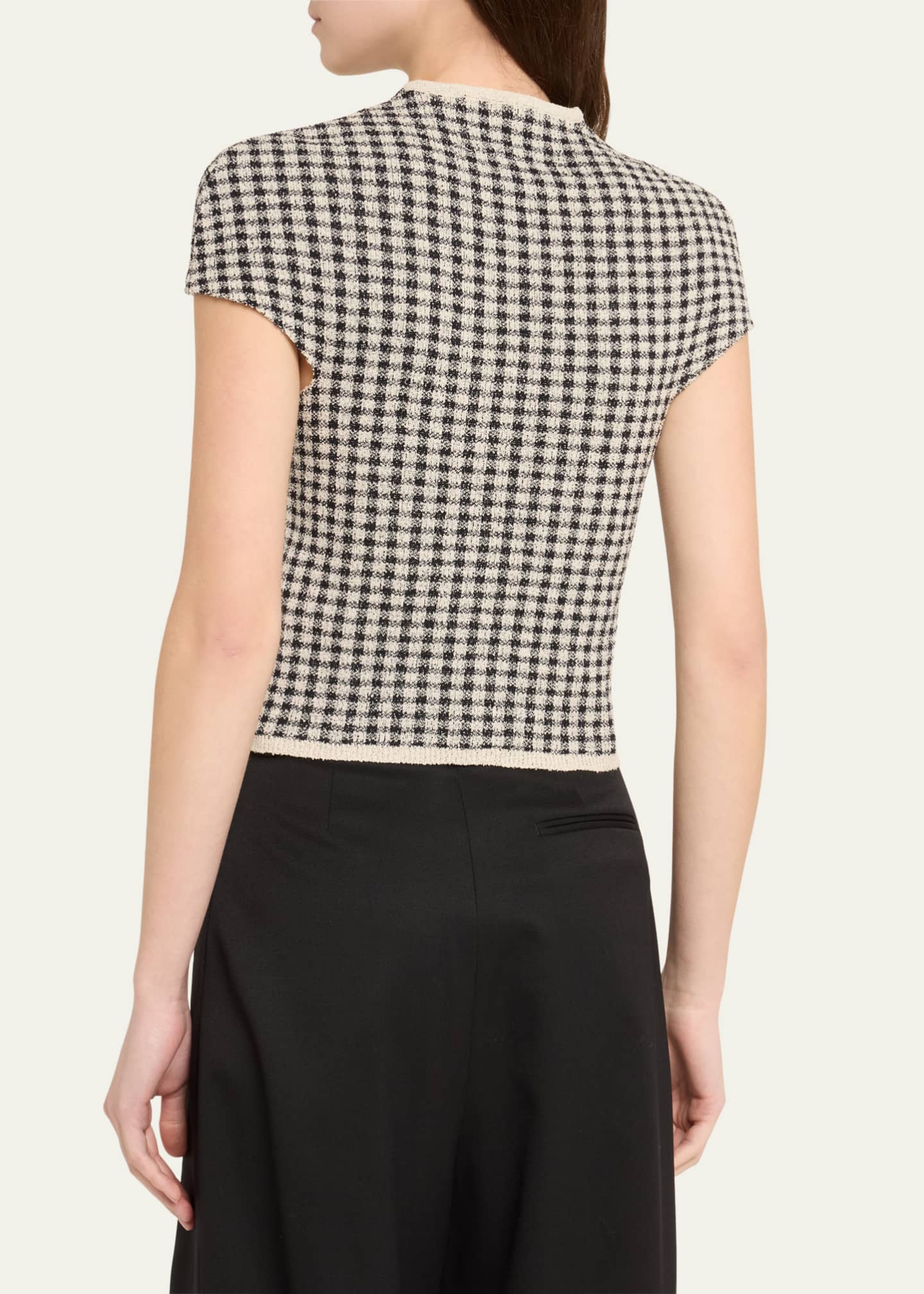 MM6 Maison Margiela Check Short-Sleeve Top Image 3 of 4