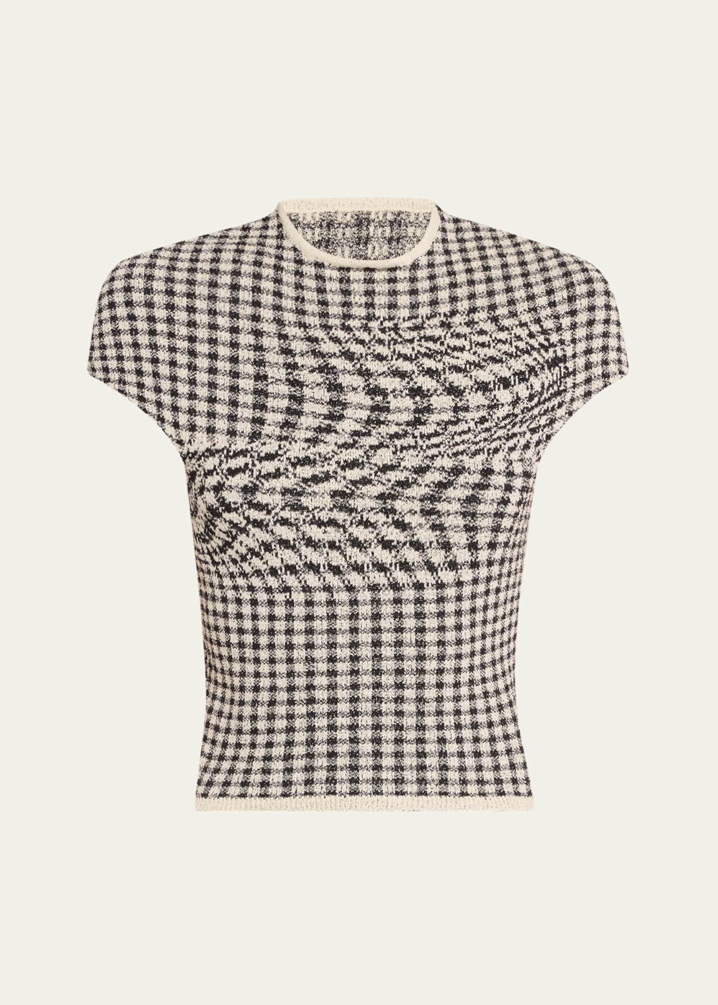 MM6 Maison Margiela Check Short-Sleeve Top Image 1 of 4