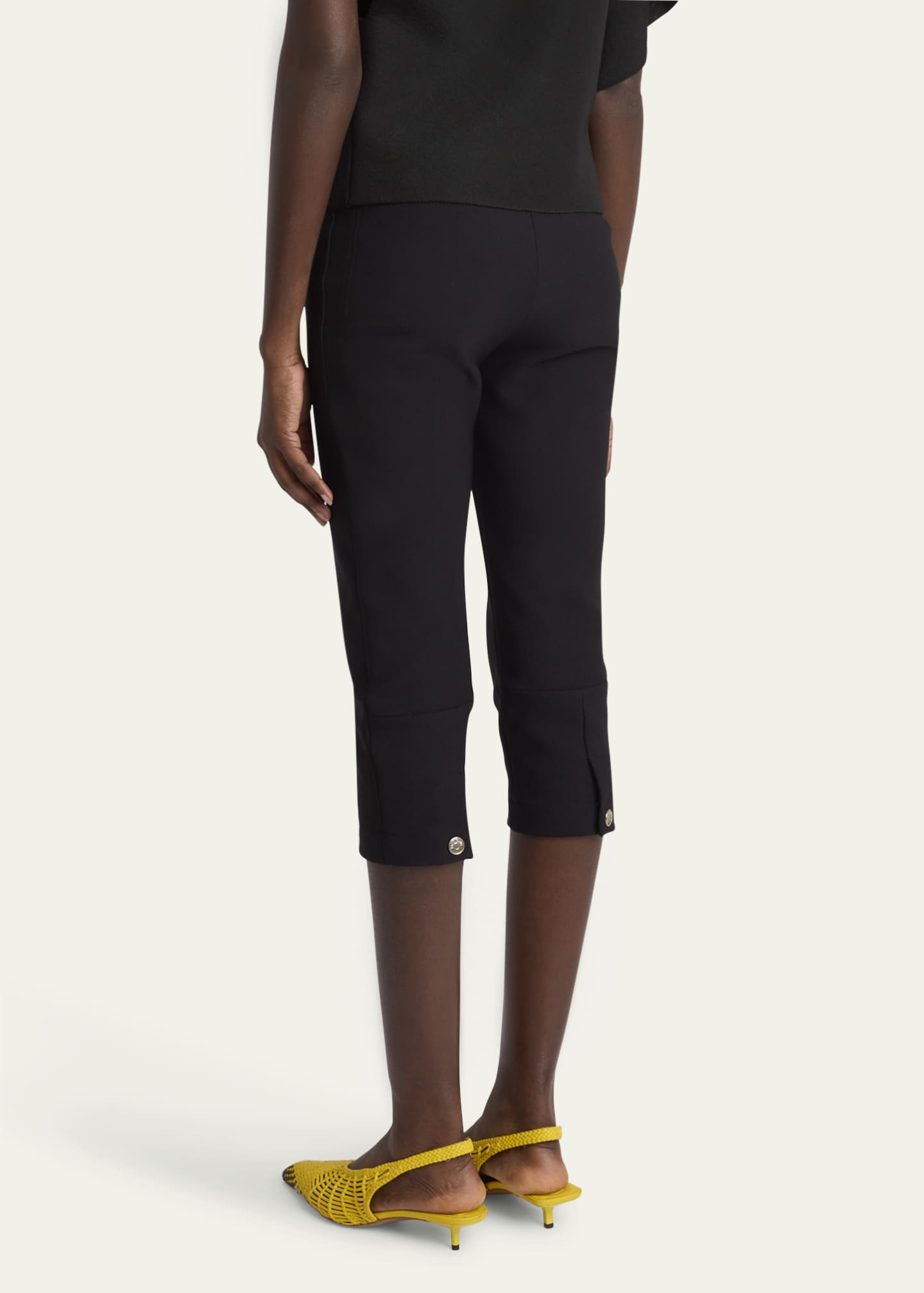 Jacquemus Pintuck Skinny-Leg Capri Pants Image 3 of 5