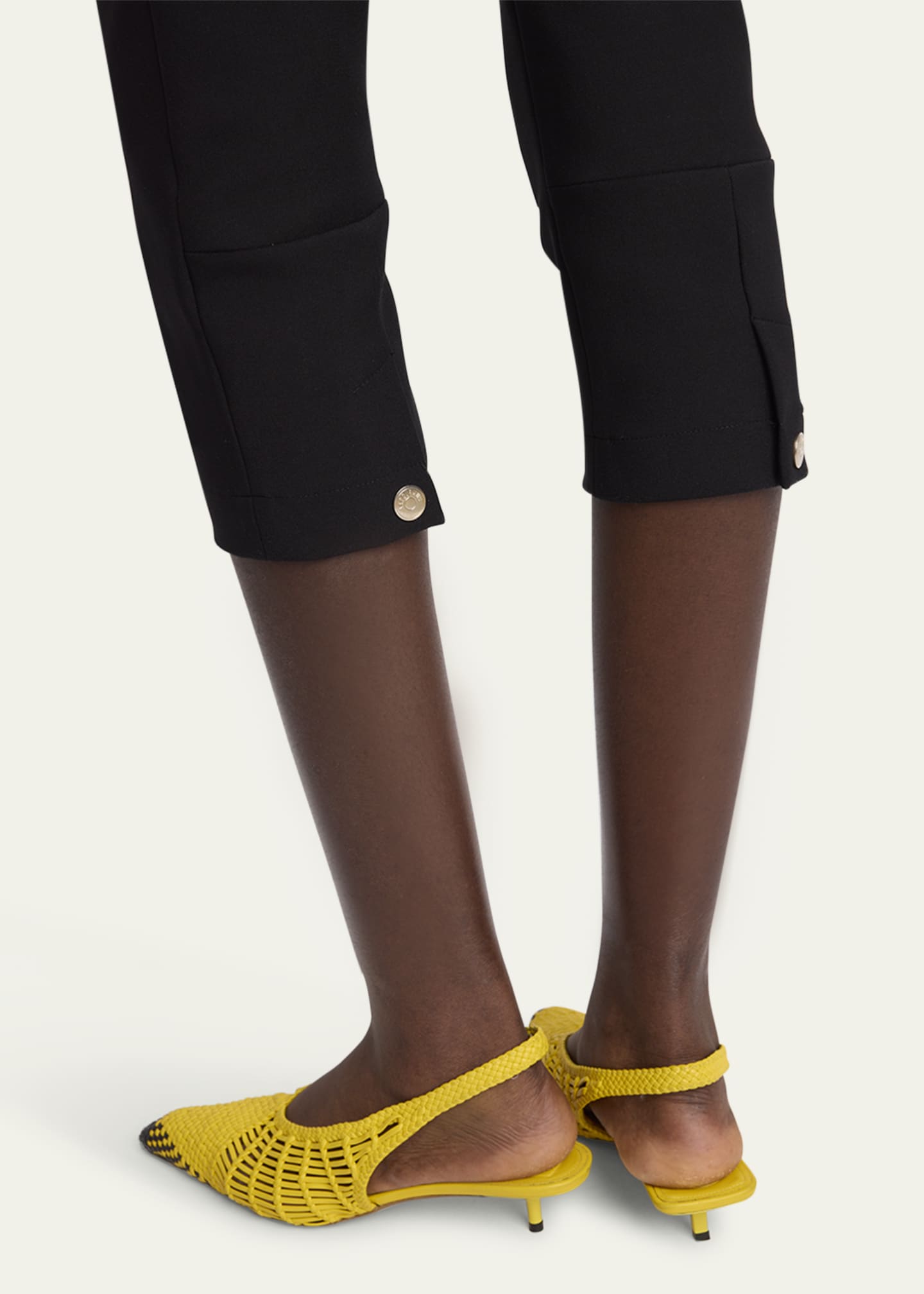Jacquemus Pintuck Skinny-Leg Capri Pants Image 5 of 5