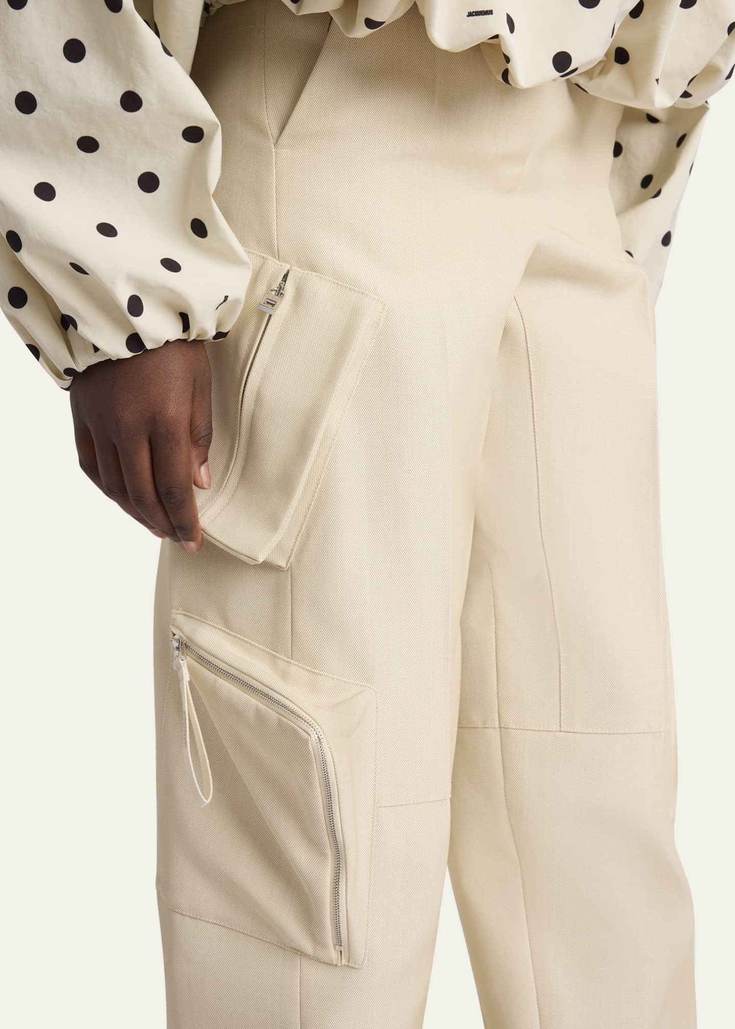 Jacquemus Atelier Zip-Hem Straight-Leg Cargo Pants Image 5 of 5