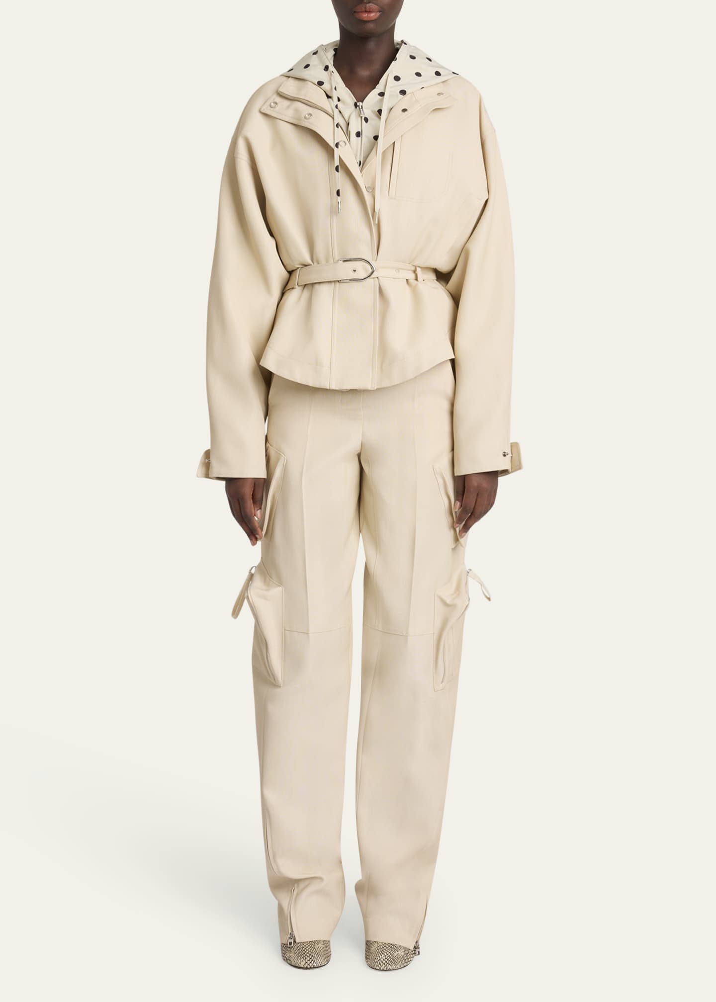 Jacquemus Ciro Belted Wool-Blend Jacket Image 2 of 5
