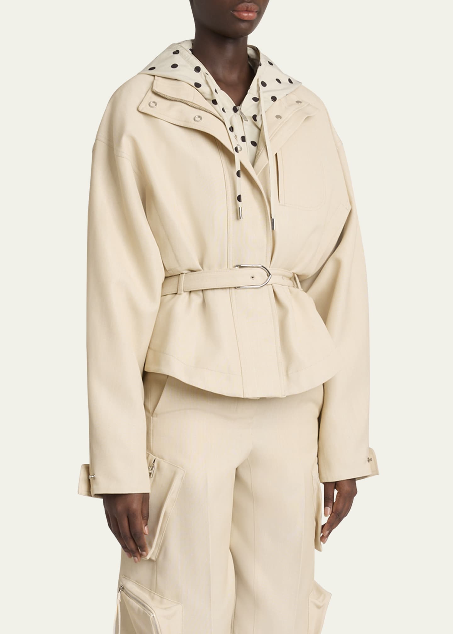 Jacquemus Ciro Belted Wool-Blend Jacket Image 4 of 5