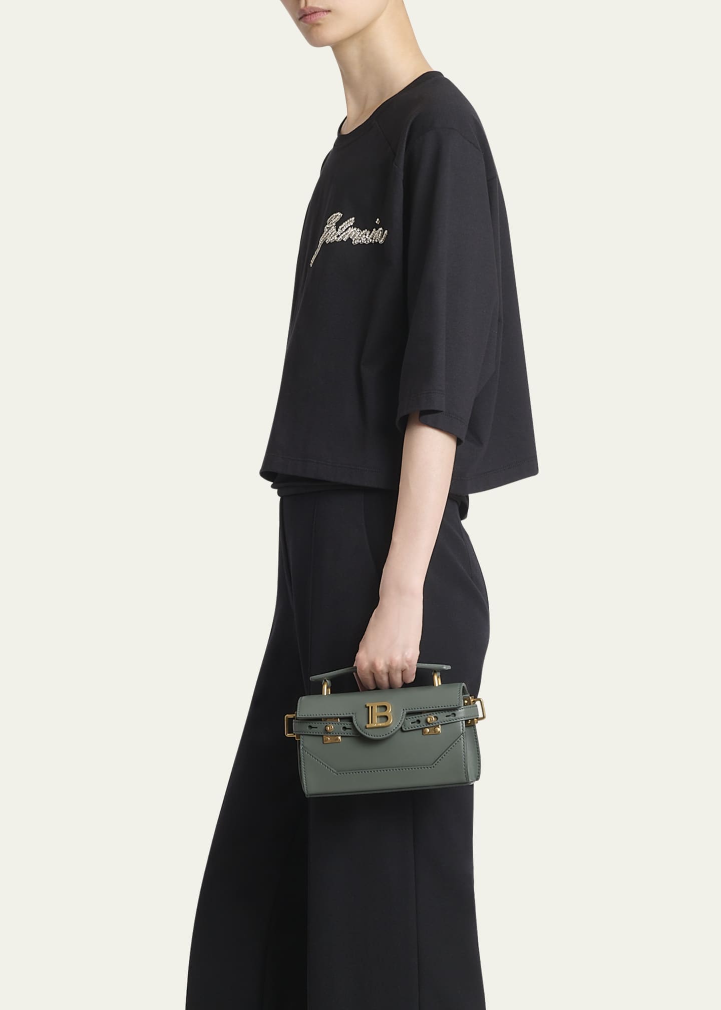 Balmain BBuzz 19 Crossbody Bag in Calfskin Image 2 of 5