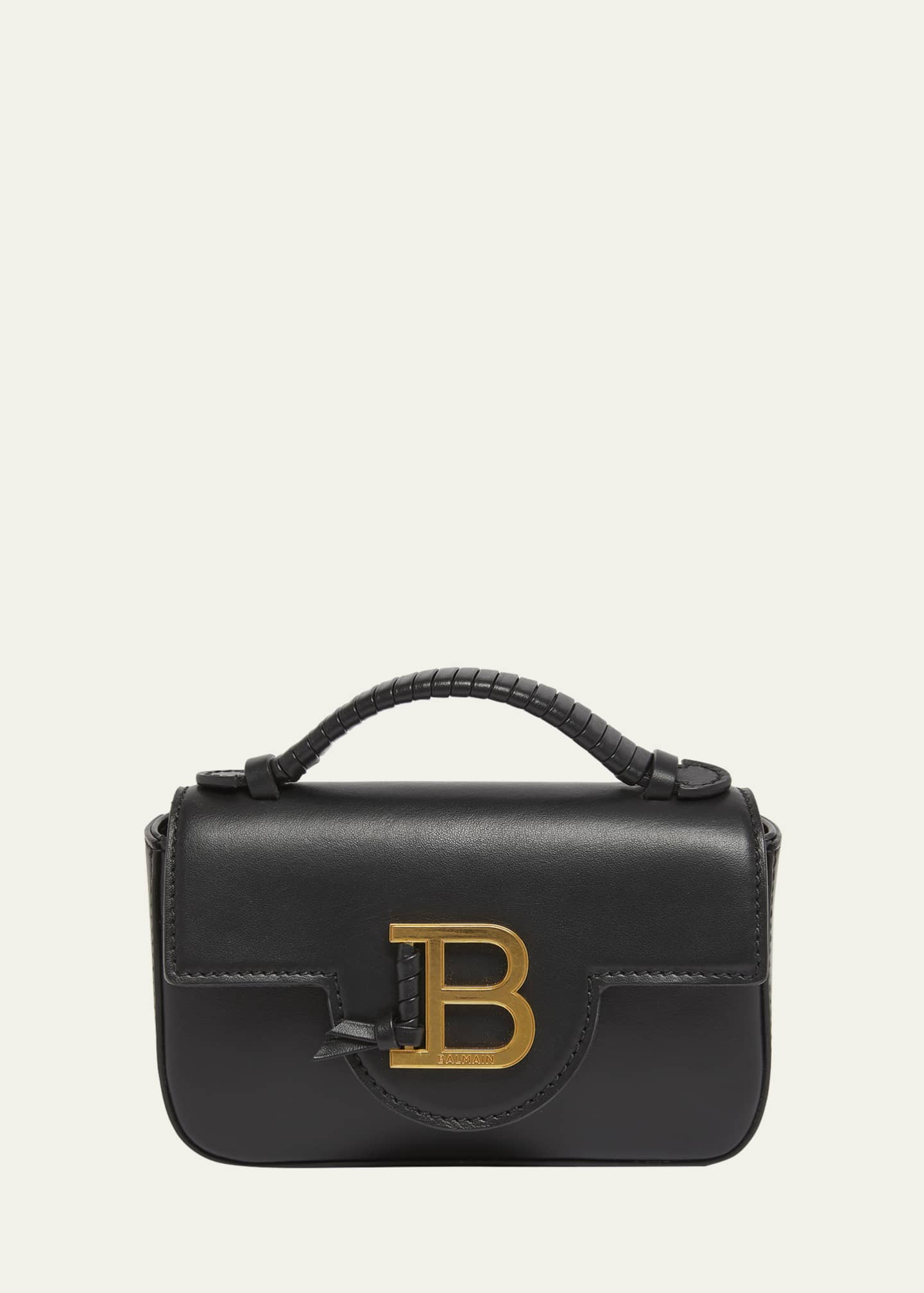 Balmain BBuzz 17 Mini Top-Handle Bag in Calfskin Image 1 of 5