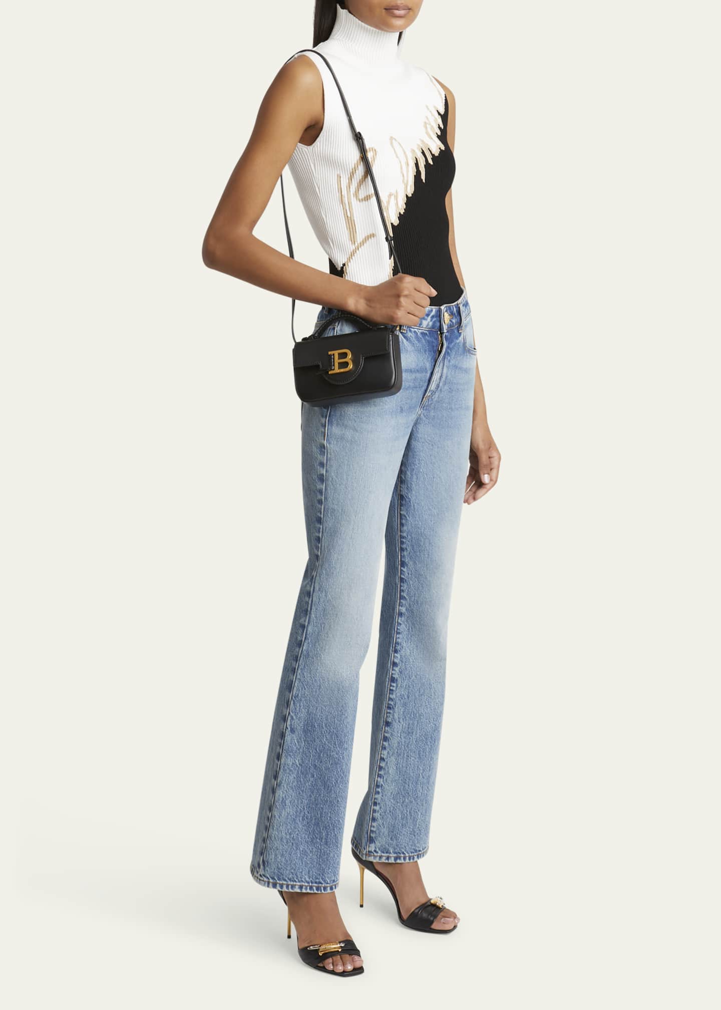 Balmain BBuzz 17 Mini Top-Handle Bag in Calfskin Image 5 of 5