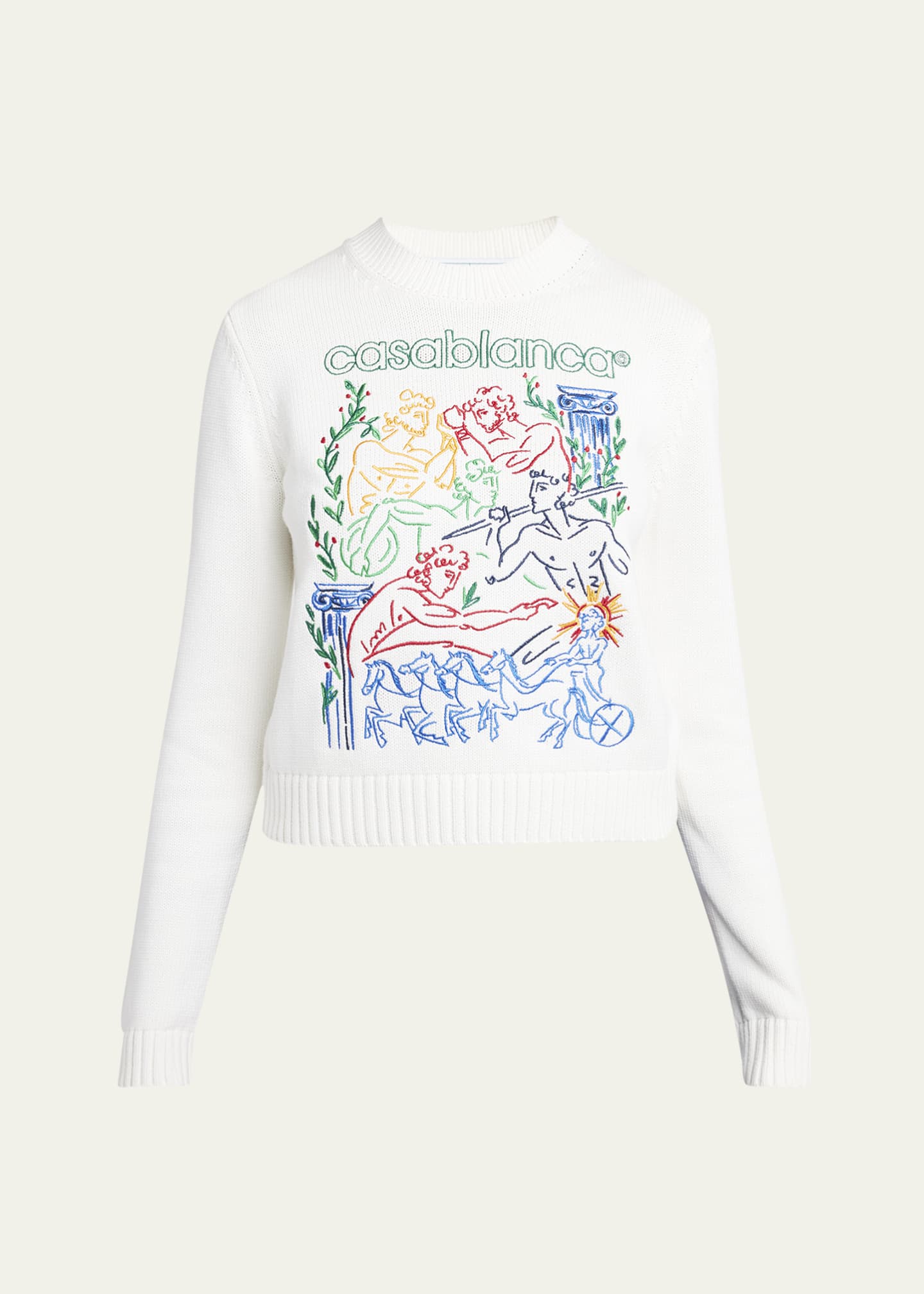 CASABLANCA Logo Embroidered Crewneck Sweater Image 1 of 5