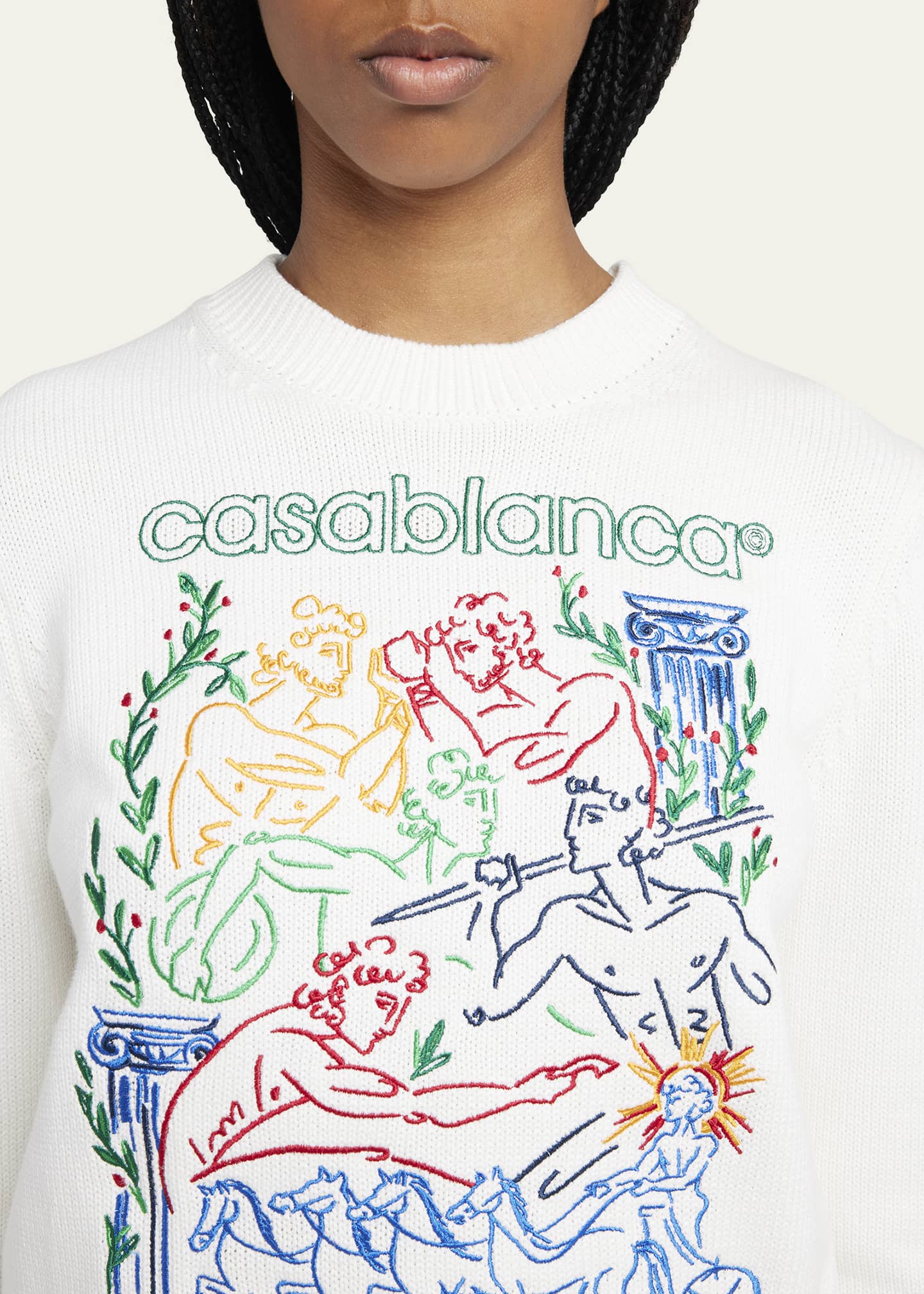 CASABLANCA Logo Embroidered Crewneck Sweater Image 5 of 5
