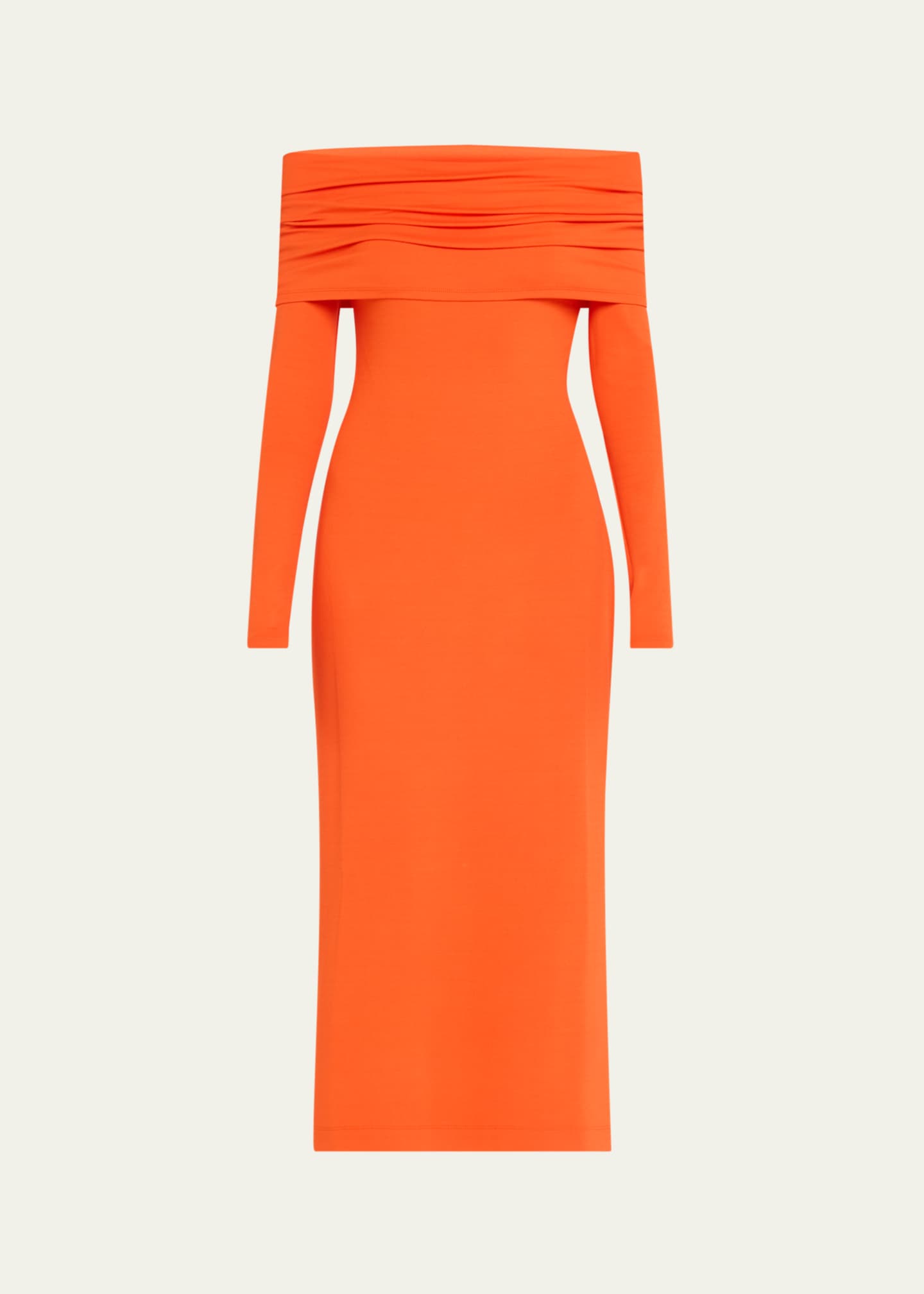 Ralph Lauren Collection Off-Shoulder Long Sleeve Dress Image 1 of 5