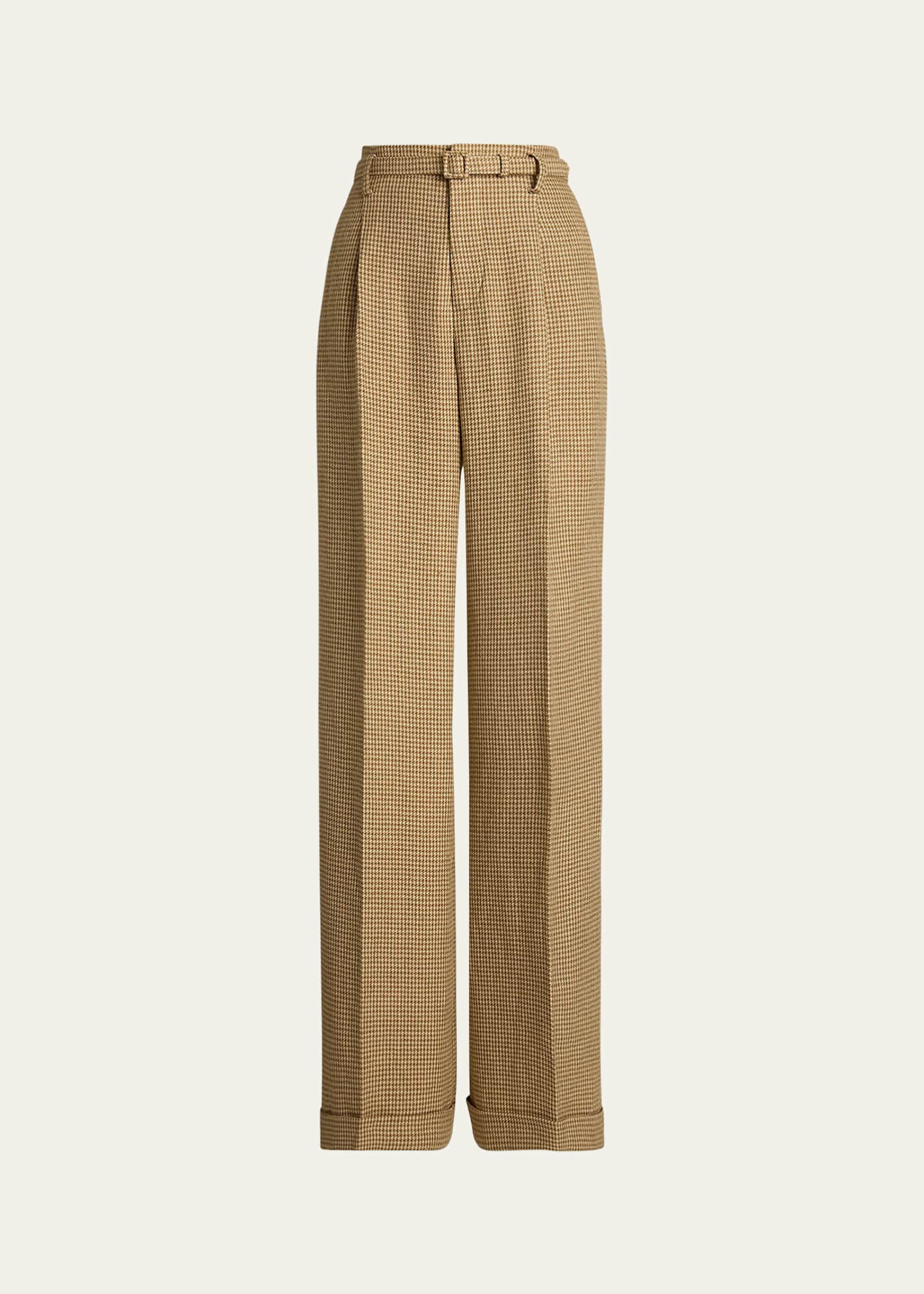 パンツ Ralph Lauren Ralph Lauren Collection Acklie Pleated Pants Ralph Lauren Collection Acklie Houndstooth Tweed Pant