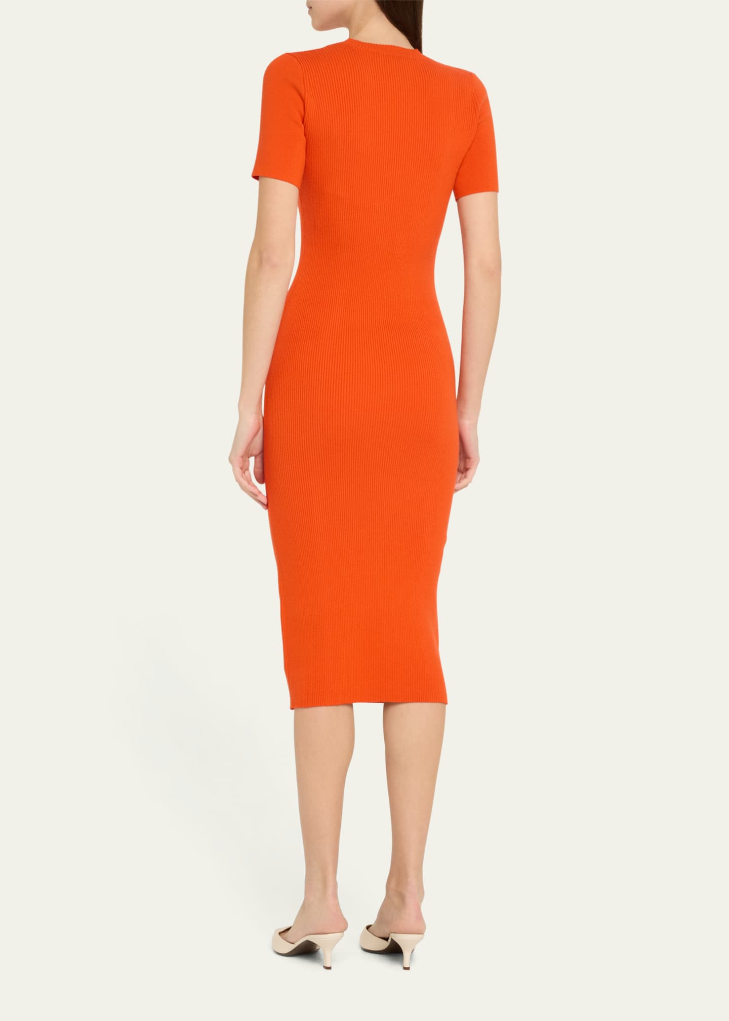 Ralph Lauren Collection Ribbed Body-Con Cashmere Dress Image 3 of 5