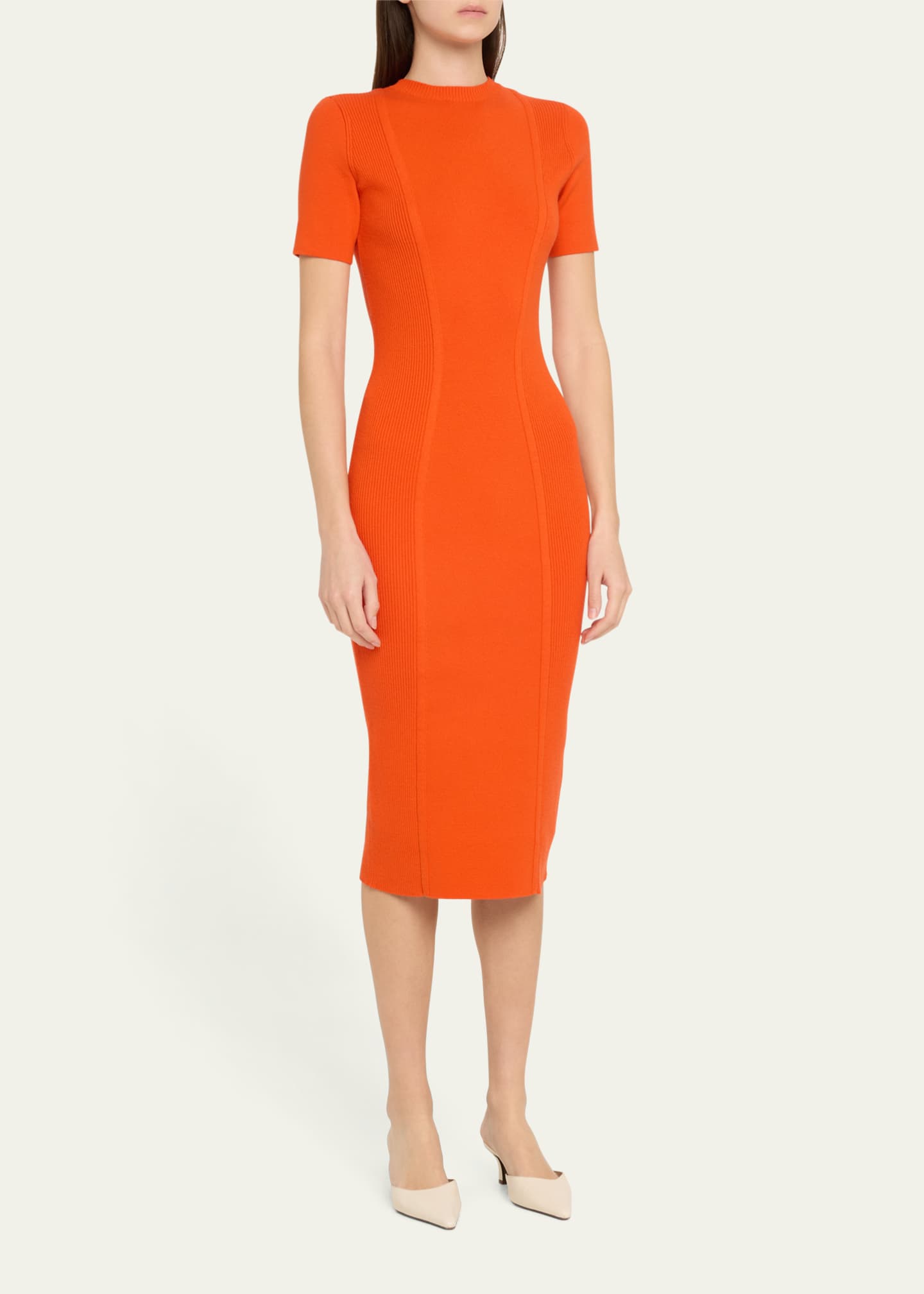 Ralph Lauren Collection Ribbed Body-Con Cashmere Dress Image 4 of 5