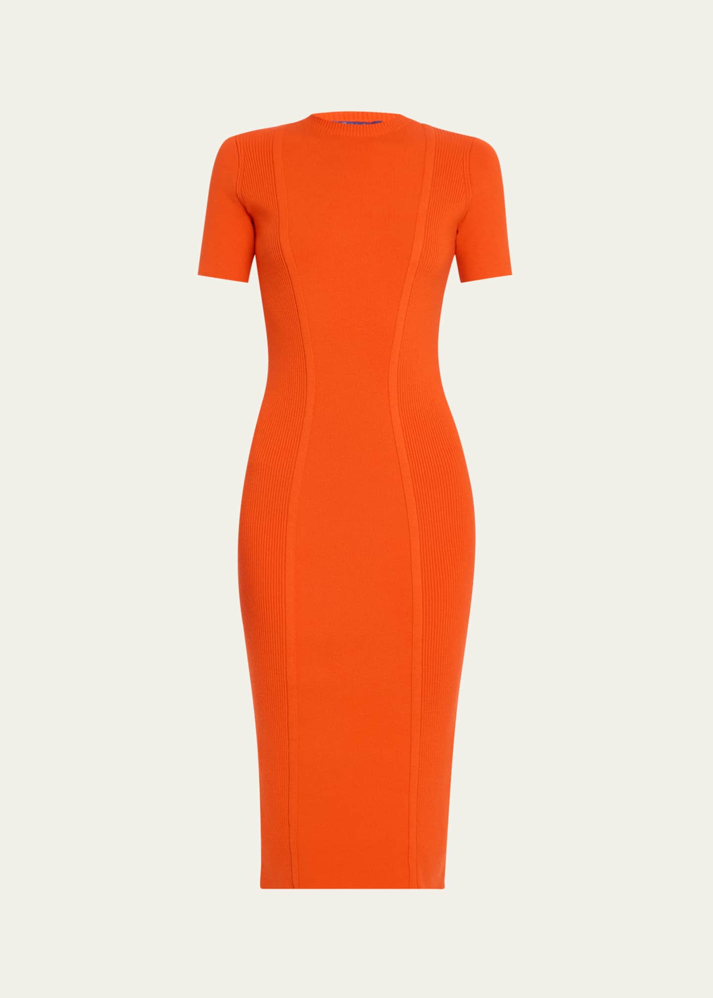 Ralph Lauren Collection Ribbed Body-Con Cashmere Dress Image 1 of 5
