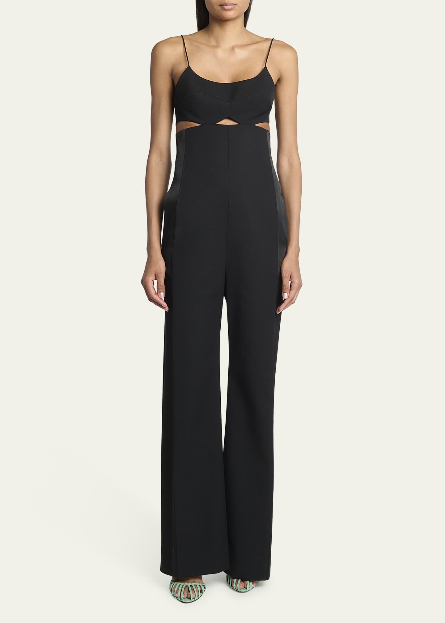 Victoria Beckham Cut-Out Wool Cami Jumpsuit Image 2 of 5