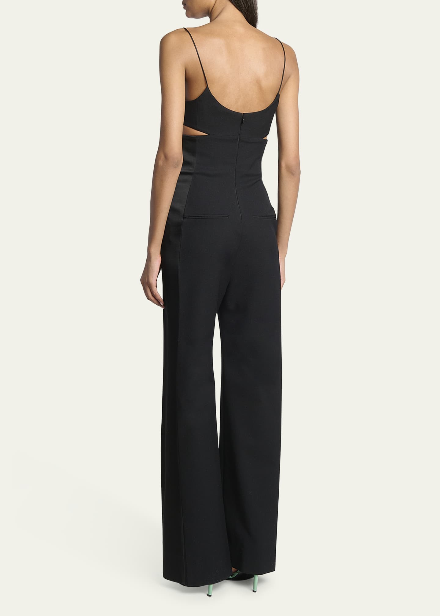 Victoria Beckham Cut-Out Wool Cami Jumpsuit Image 3 of 5