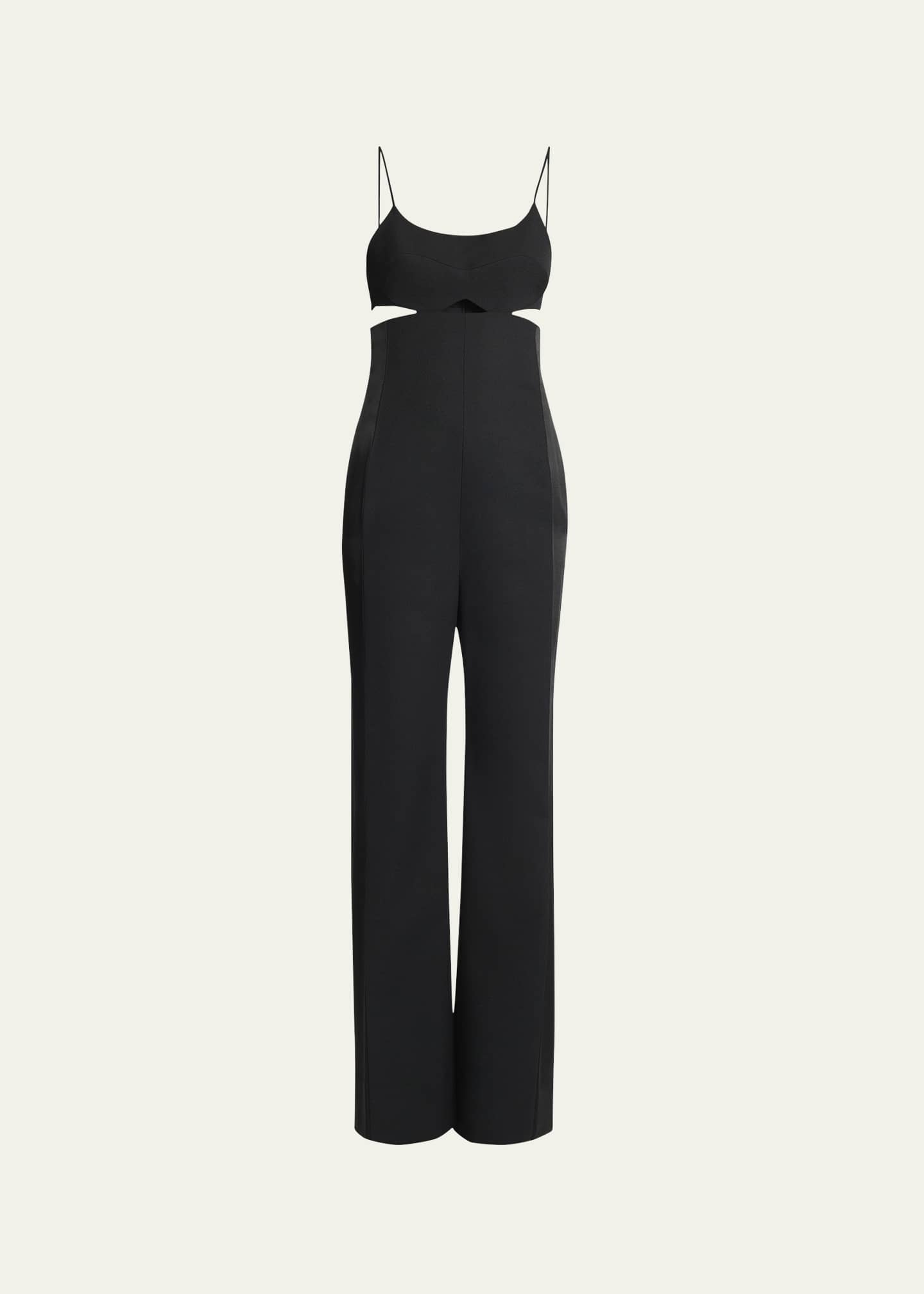 Victoria Beckham Cut-Out Wool Cami Jumpsuit Image 1 of 5