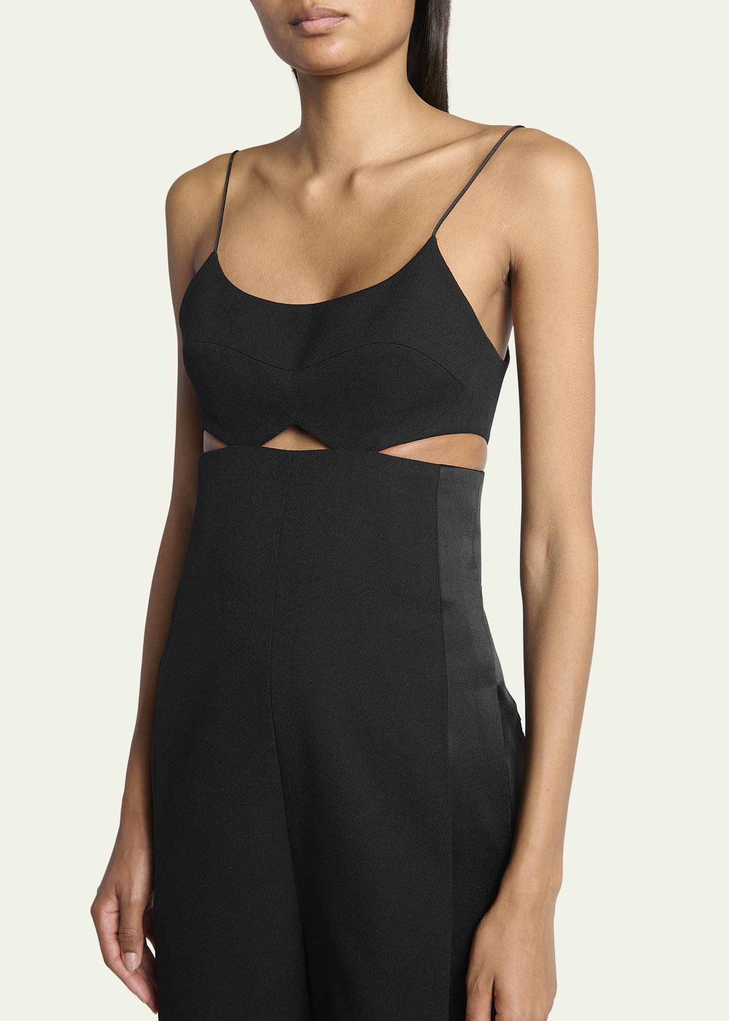 Victoria Beckham Cut-Out Wool Cami Jumpsuit Image 5 of 5