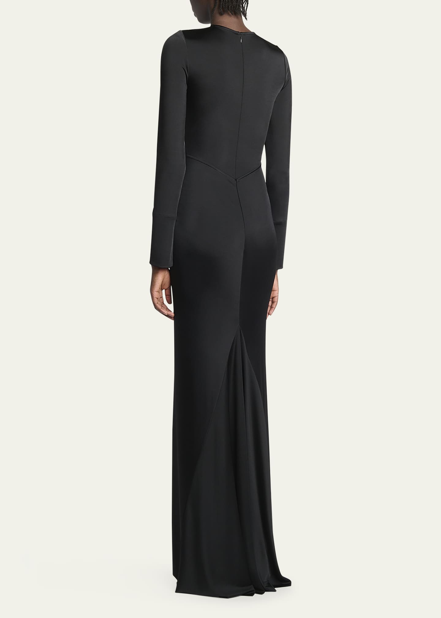 Victoria Beckham Gathered Long Sleeve Gown Image 3 of 5