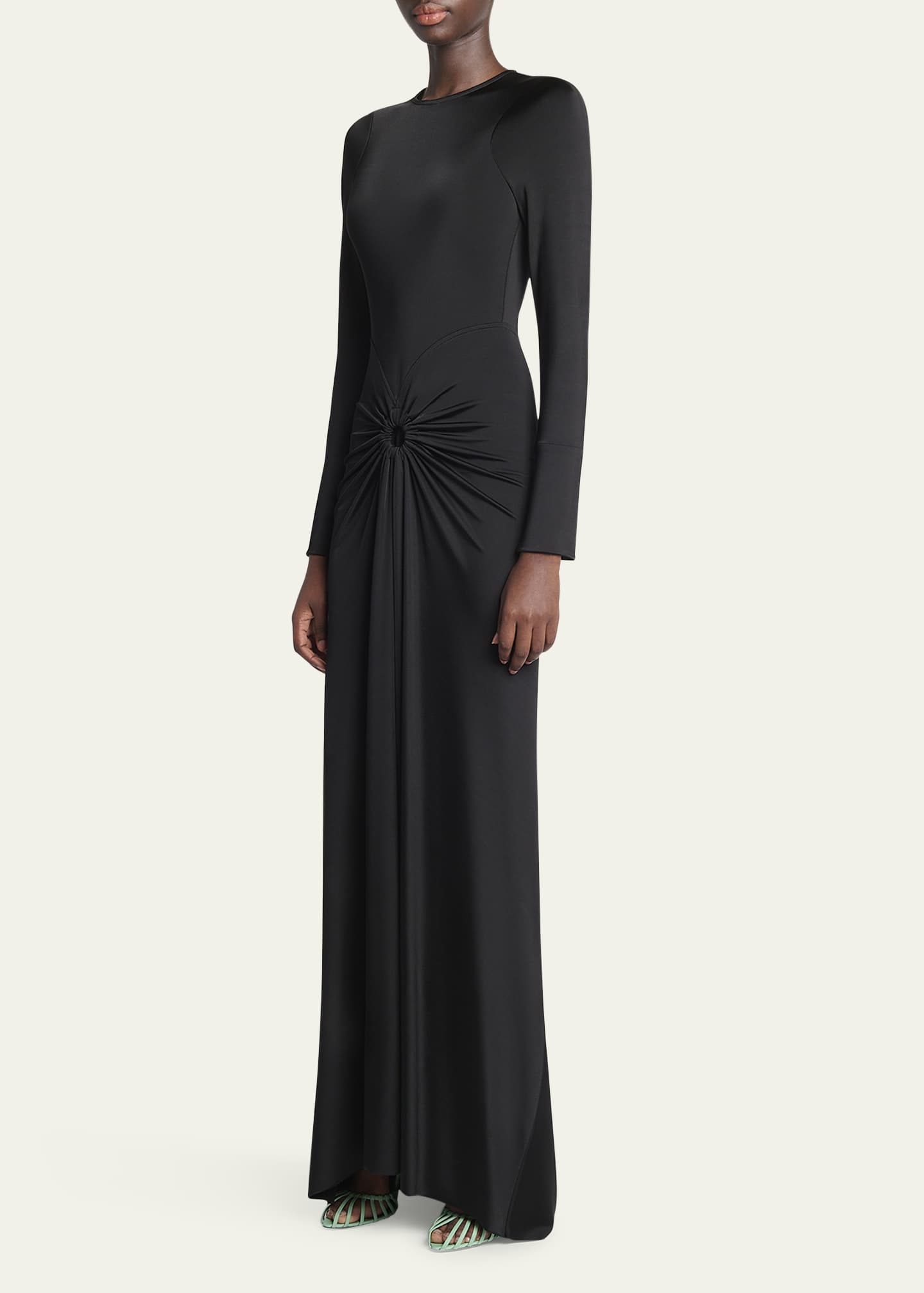 Victoria Beckham Gathered Long Sleeve Gown Image 4 of 5