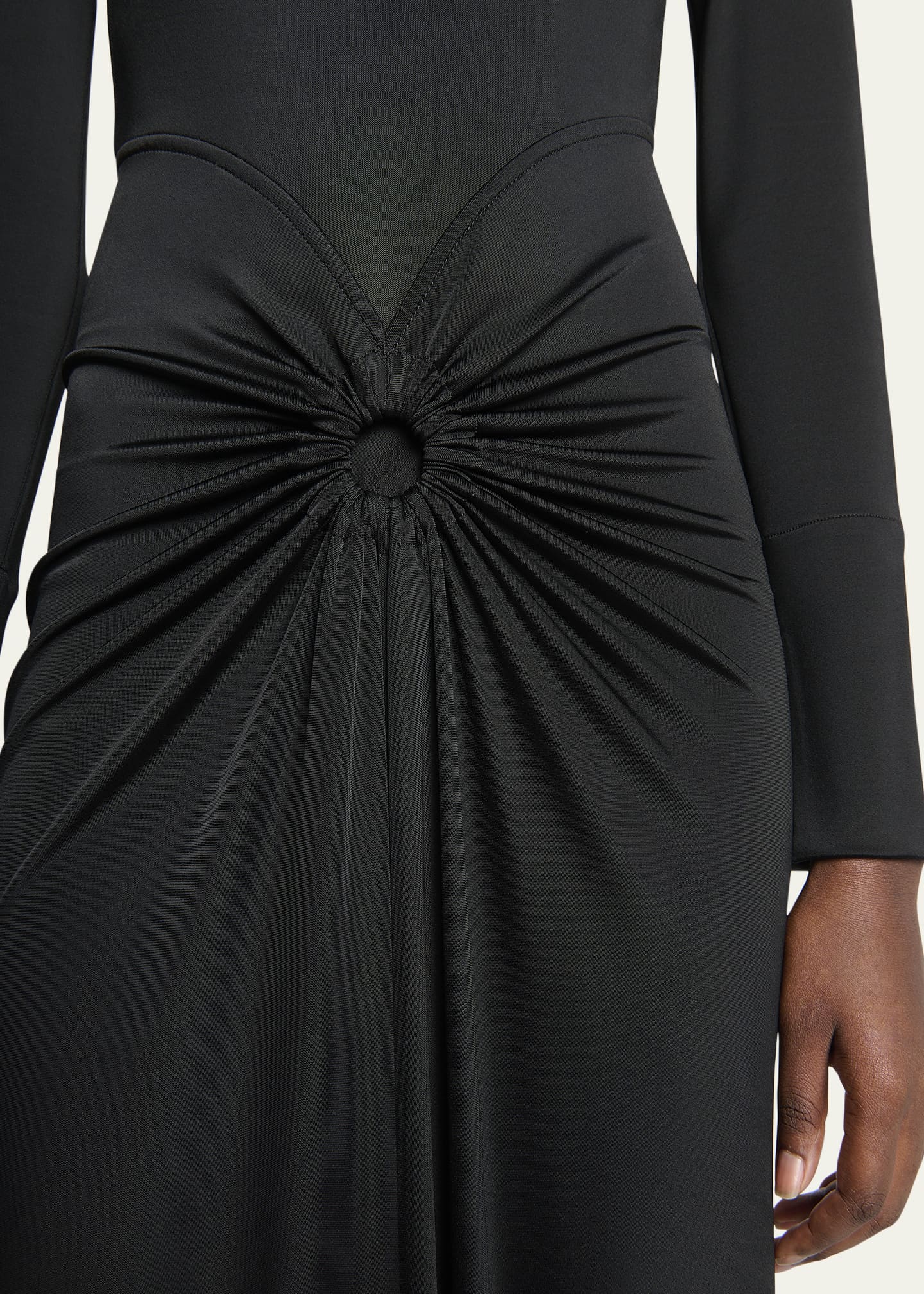 Victoria Beckham Gathered Long Sleeve Gown Image 5 of 5