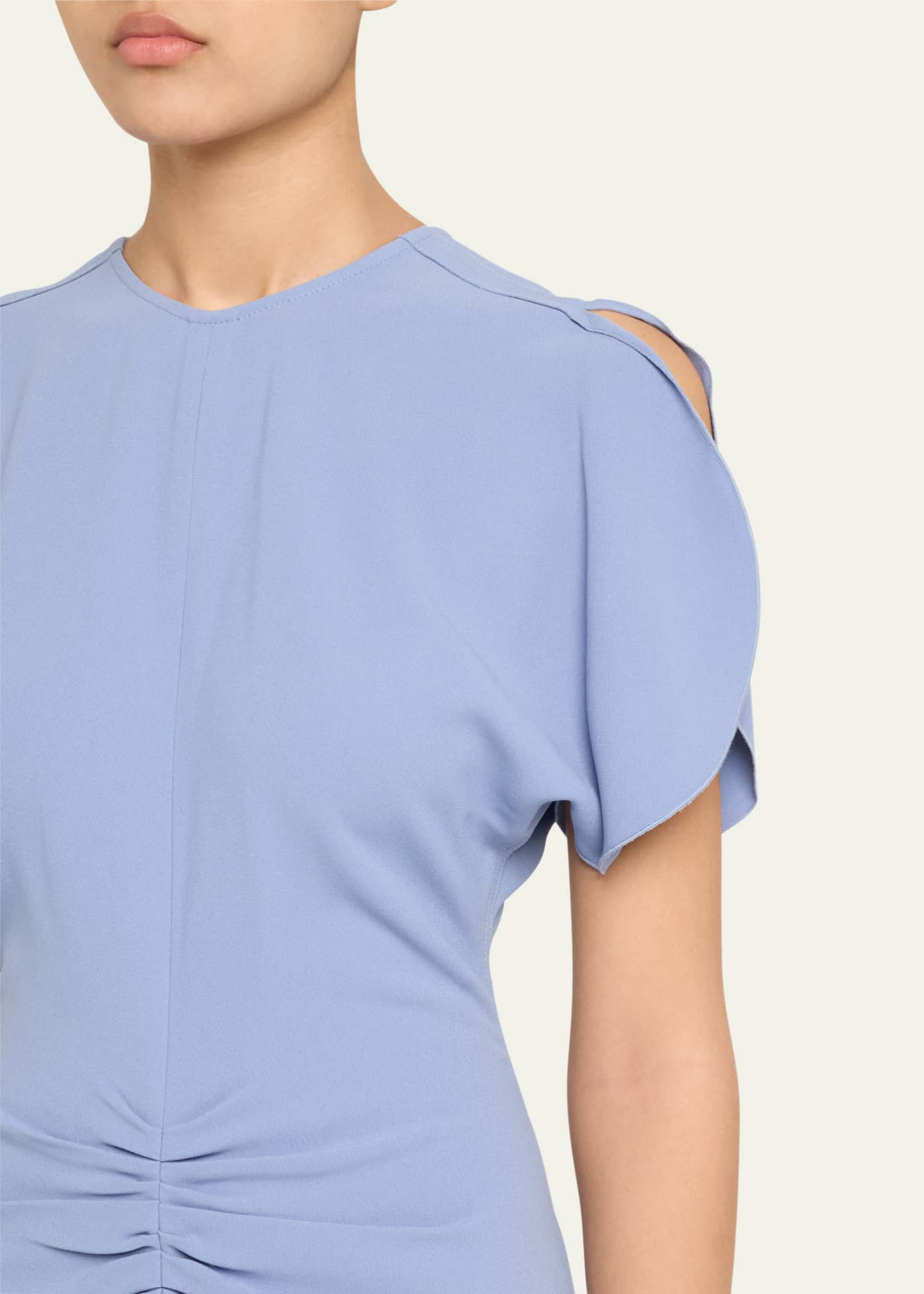 Victoria Beckham Gathered Crepe Midi Dress Image 5 of 5
