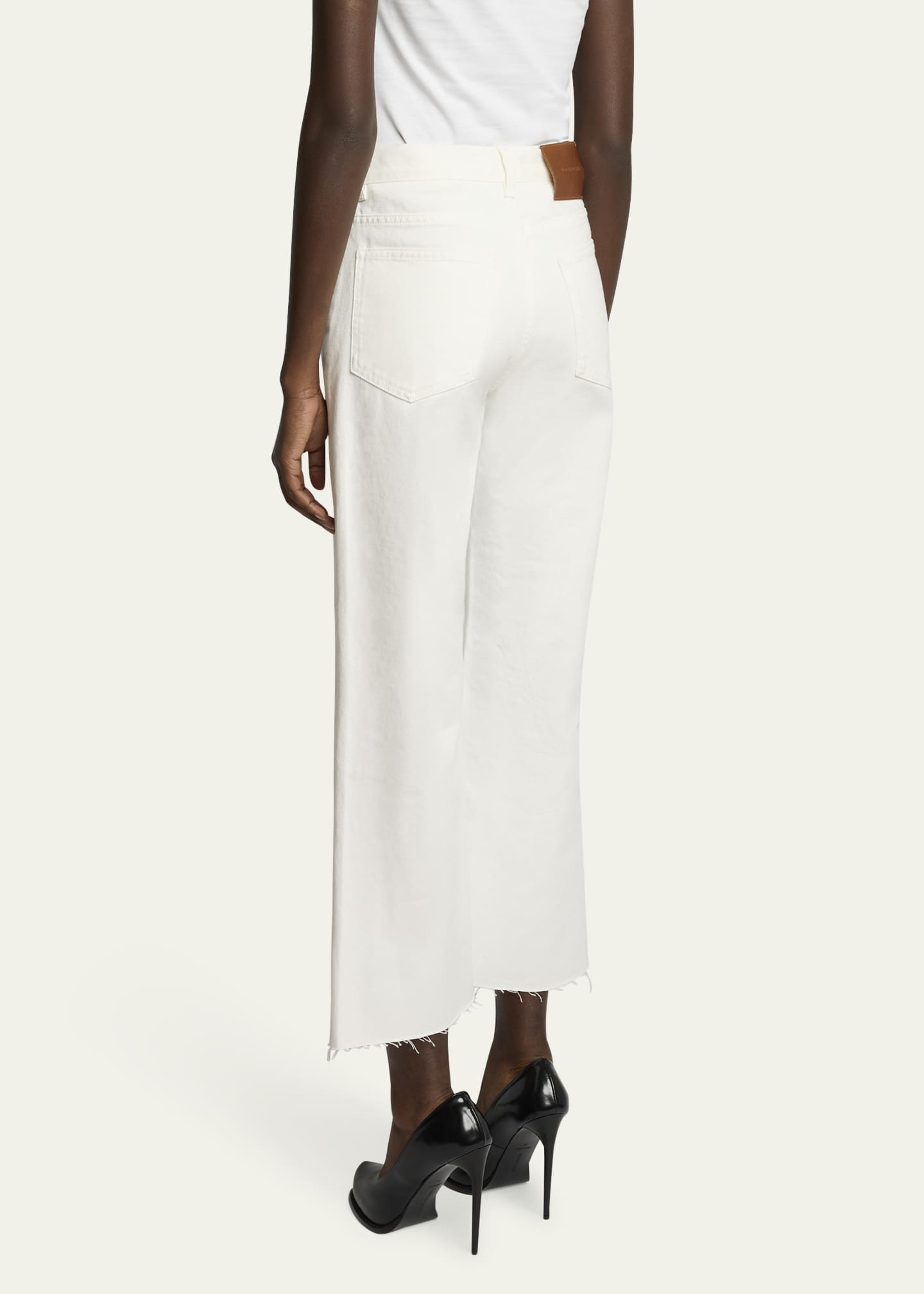 Victoria Beckham High-Rise Wide-Leg Crop Jeans Image 3 of 5