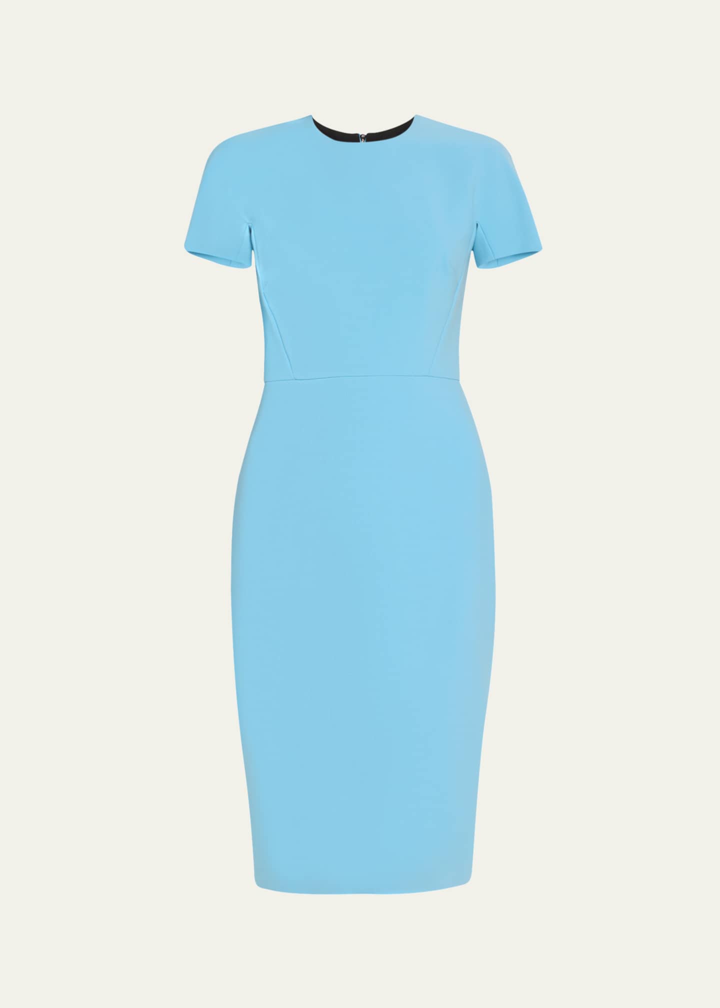 Victoria Beckham Fitted Wool Midi Dress Image 1 of 5